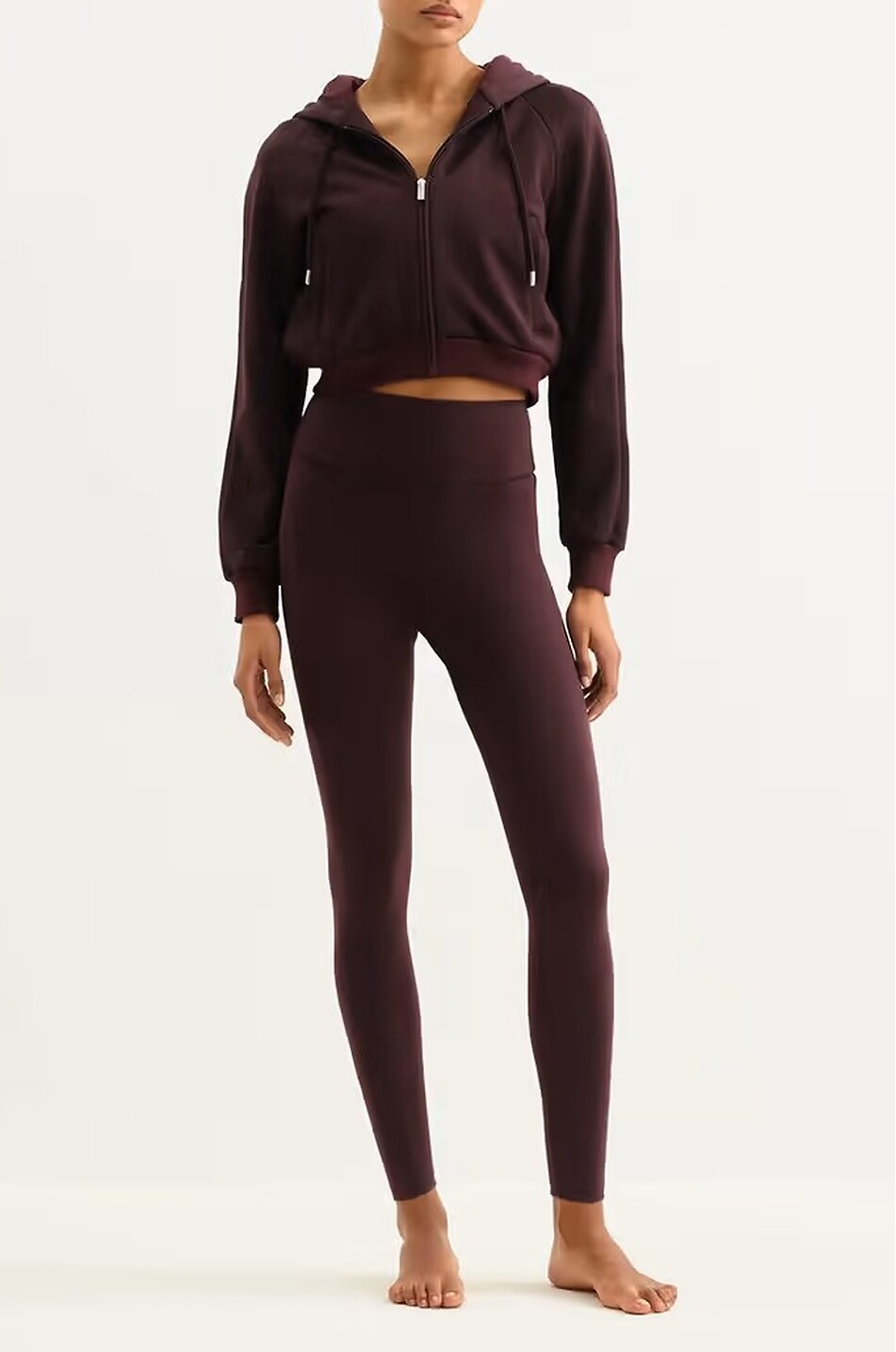 ERES Sweat-shirt à capuche raccourci Ese Femme ROUGE FONCÉ 3