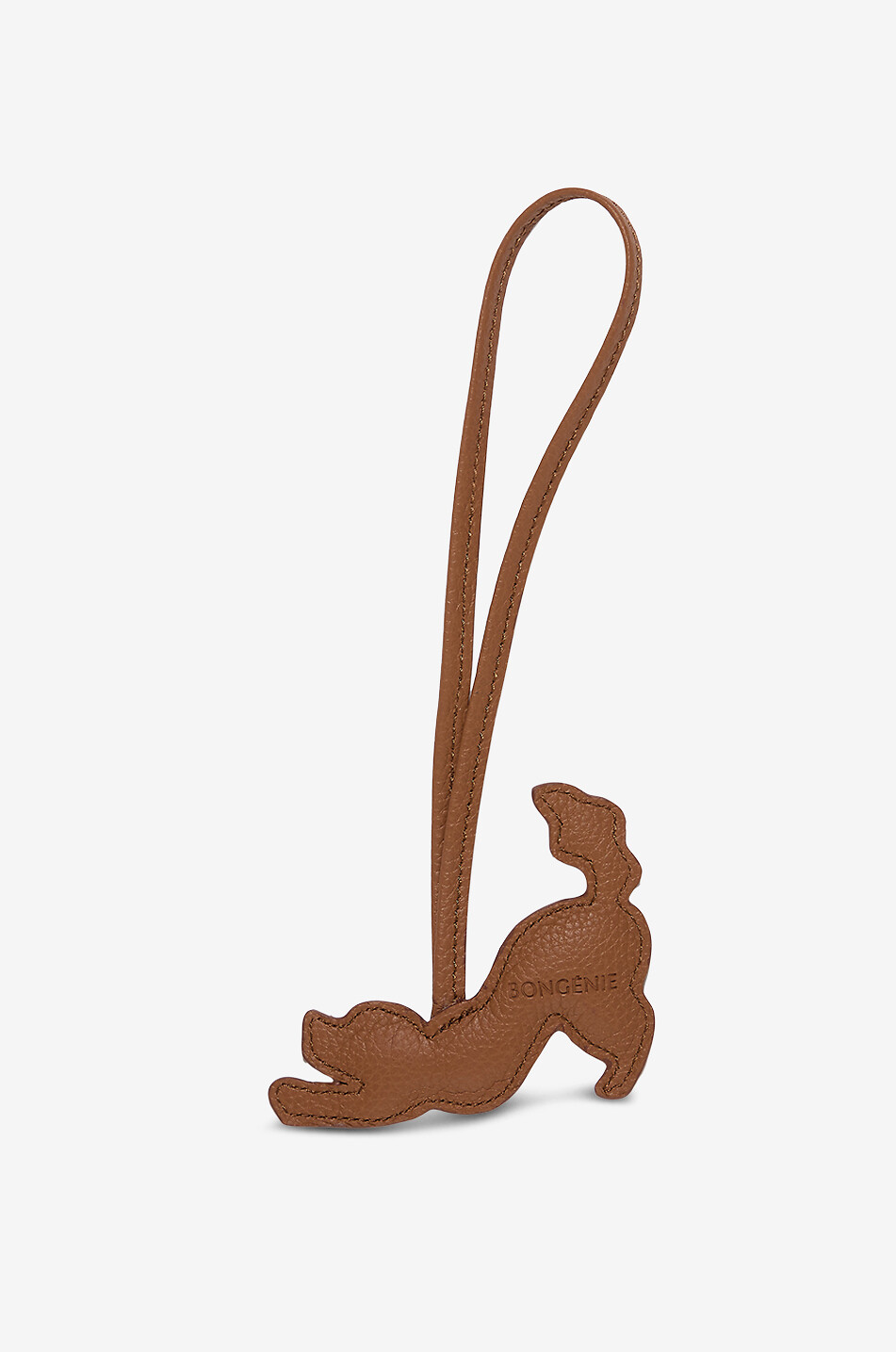BONGENIE Taschencharm aus Leder Hund Damen HELLBRAUN 2