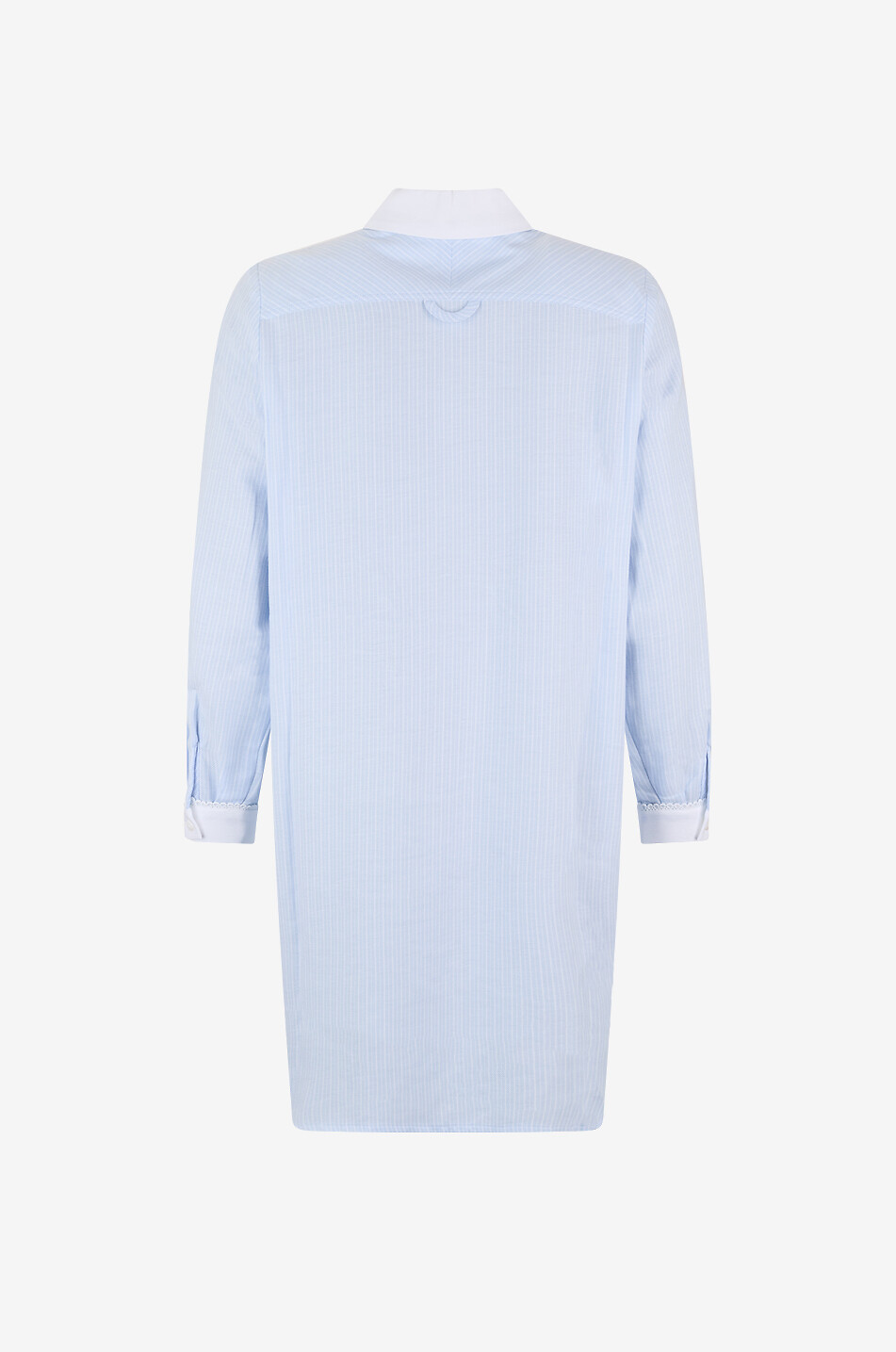 CELESTINE Ellie striped flannel nightshirt with bib Women LIGHT BLUE 2