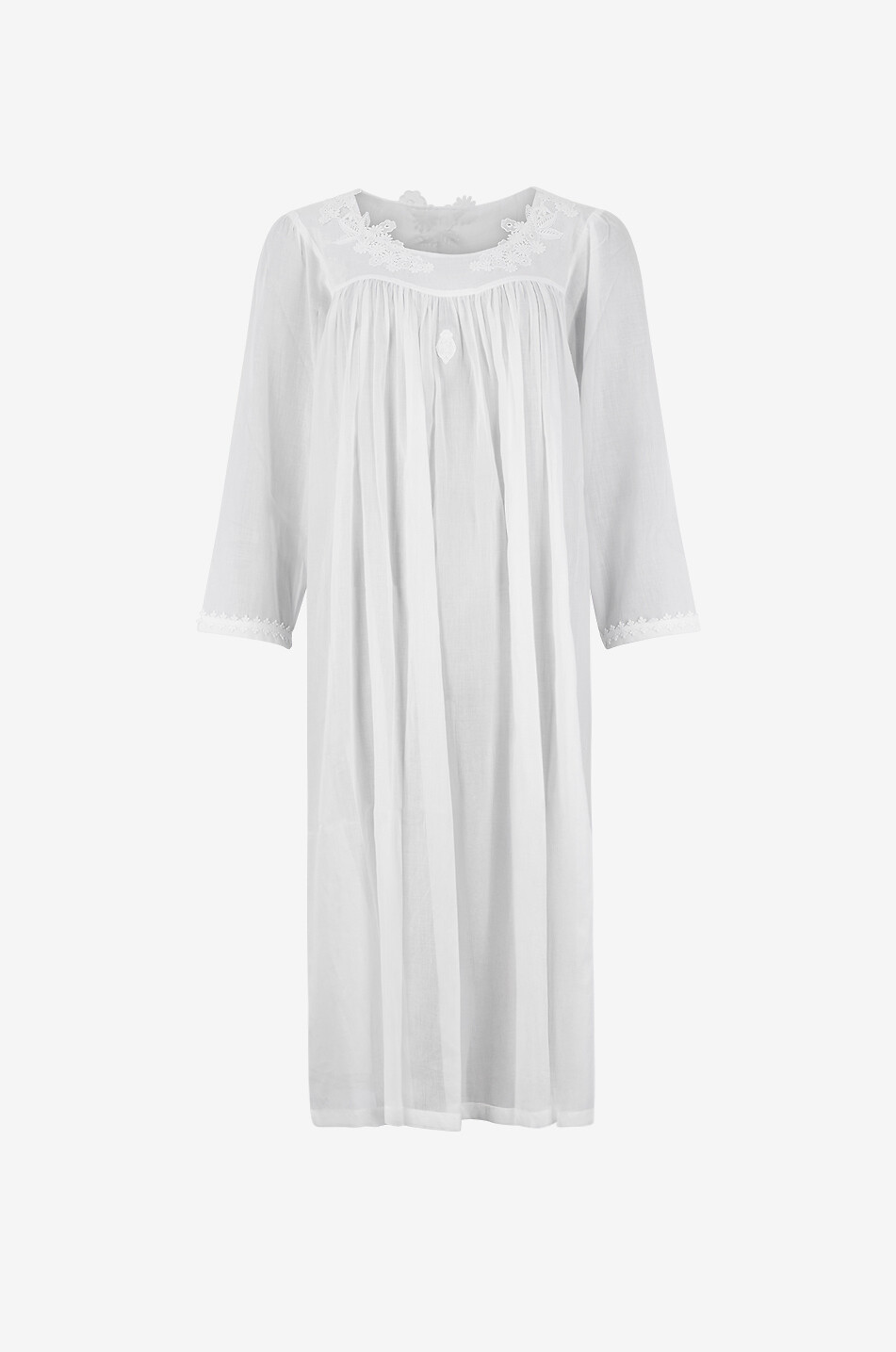 CELESTINE Marcella embroidered cotton voile nightdress Women WHITE 1