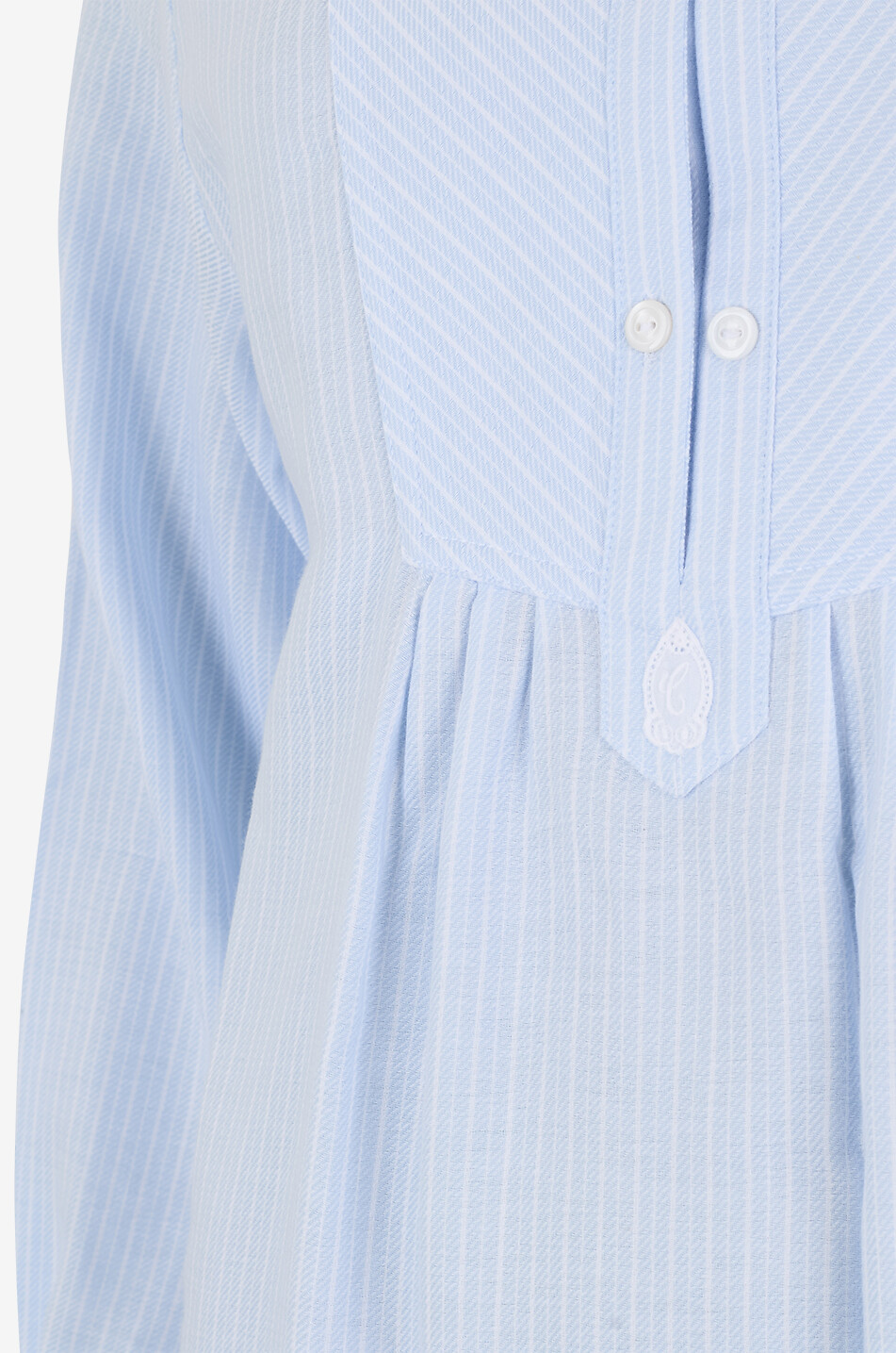 CELESTINE Ellie striped flannel nightshirt with bib Women LIGHT BLUE 7