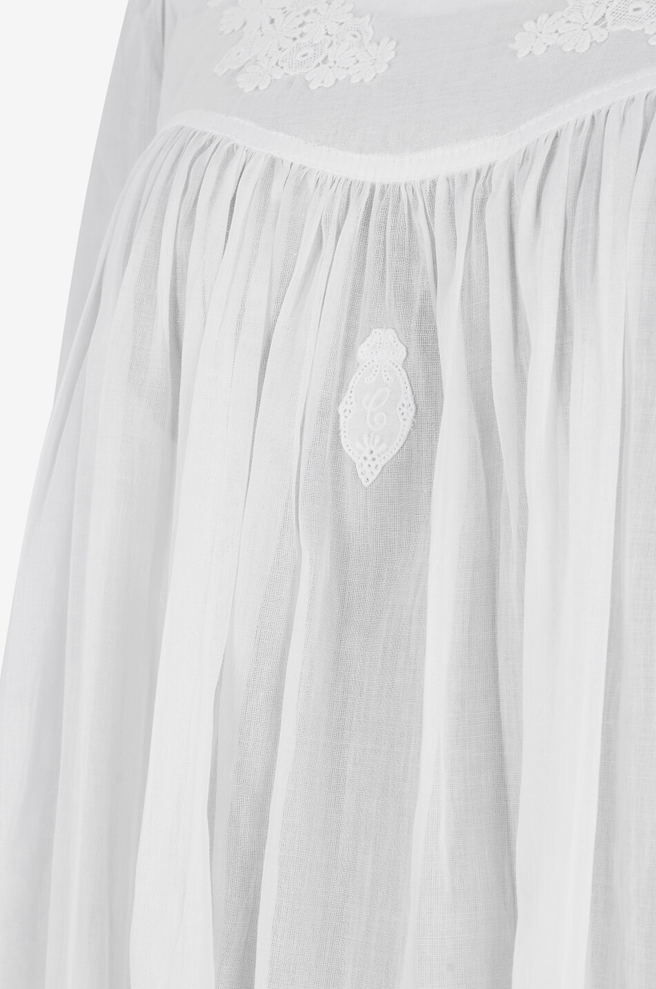 CELESTINE Marcella embroidered cotton voile nightdress Women WHITE 7