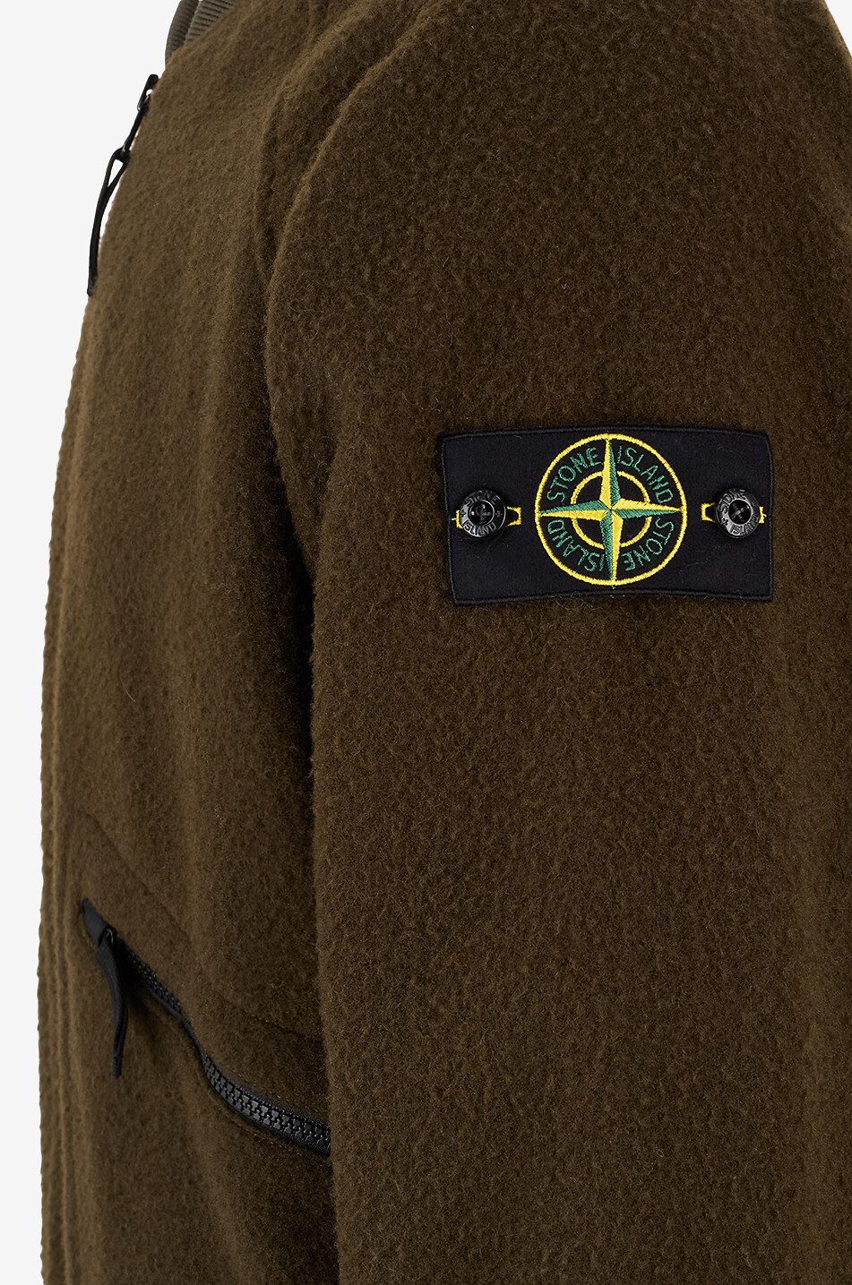 STONE ISLAND Wasserabweisende Wollmix-Bomberjacke 4100111 Panno Ratinato Herren DUNKELGRÜN 3