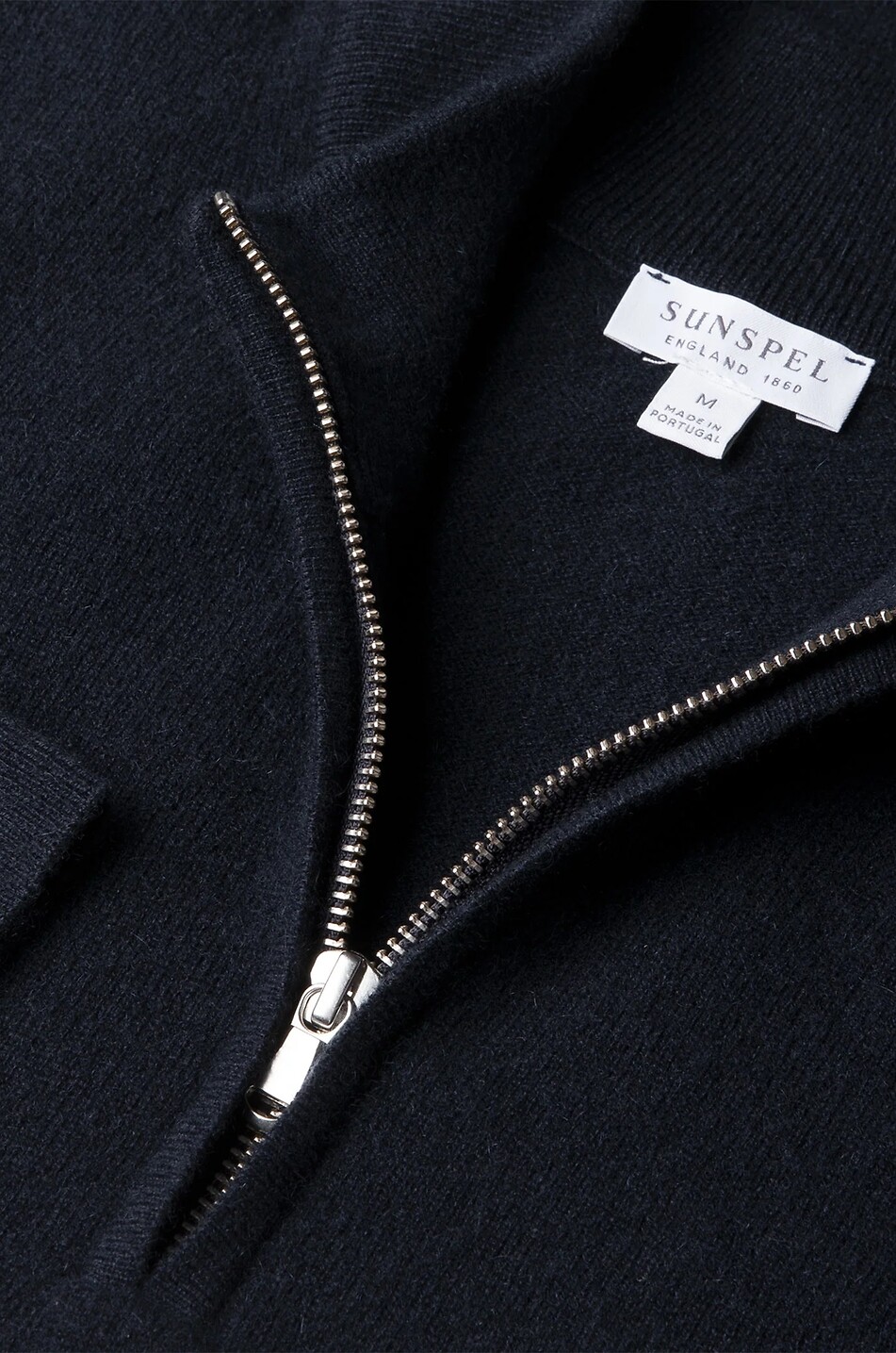 SUNSPEL High-neck half-zip cashmere jumper Men DARK BLUE 2