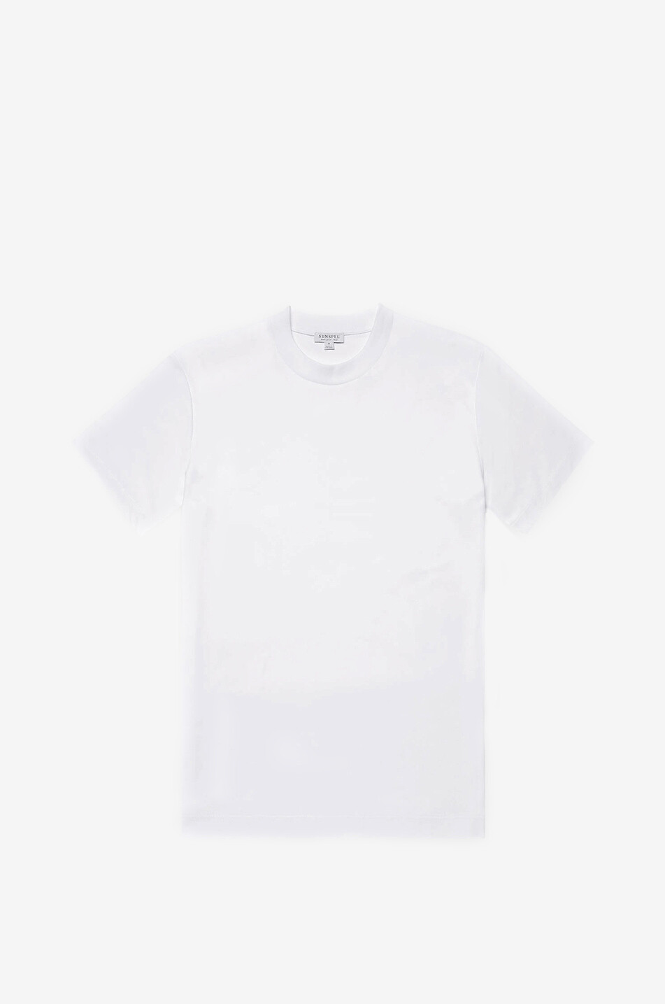 SUNSPEL Kurzarm-Rundhals-T-Shirt aus Supima-Baumwolle Herren WEISS 1
