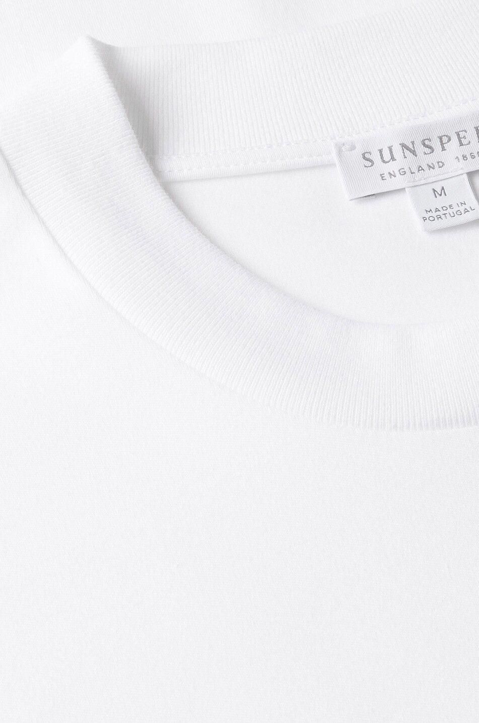 SUNSPEL Kurzarm-Rundhals-T-Shirt aus Supima-Baumwolle Herren WEISS 2