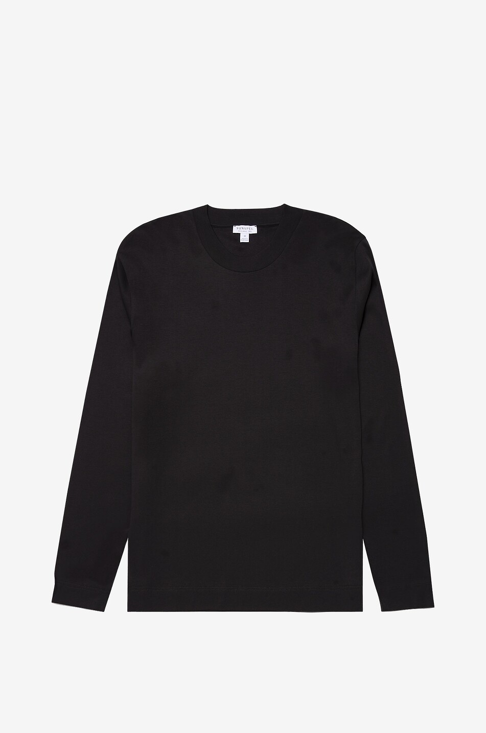 Supima cotton long-sleeved crewneck T-shirt
