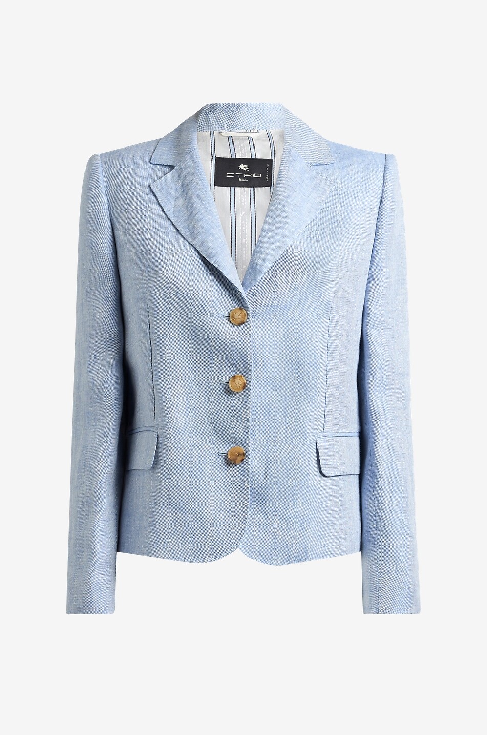 Single-breasted linen blazer