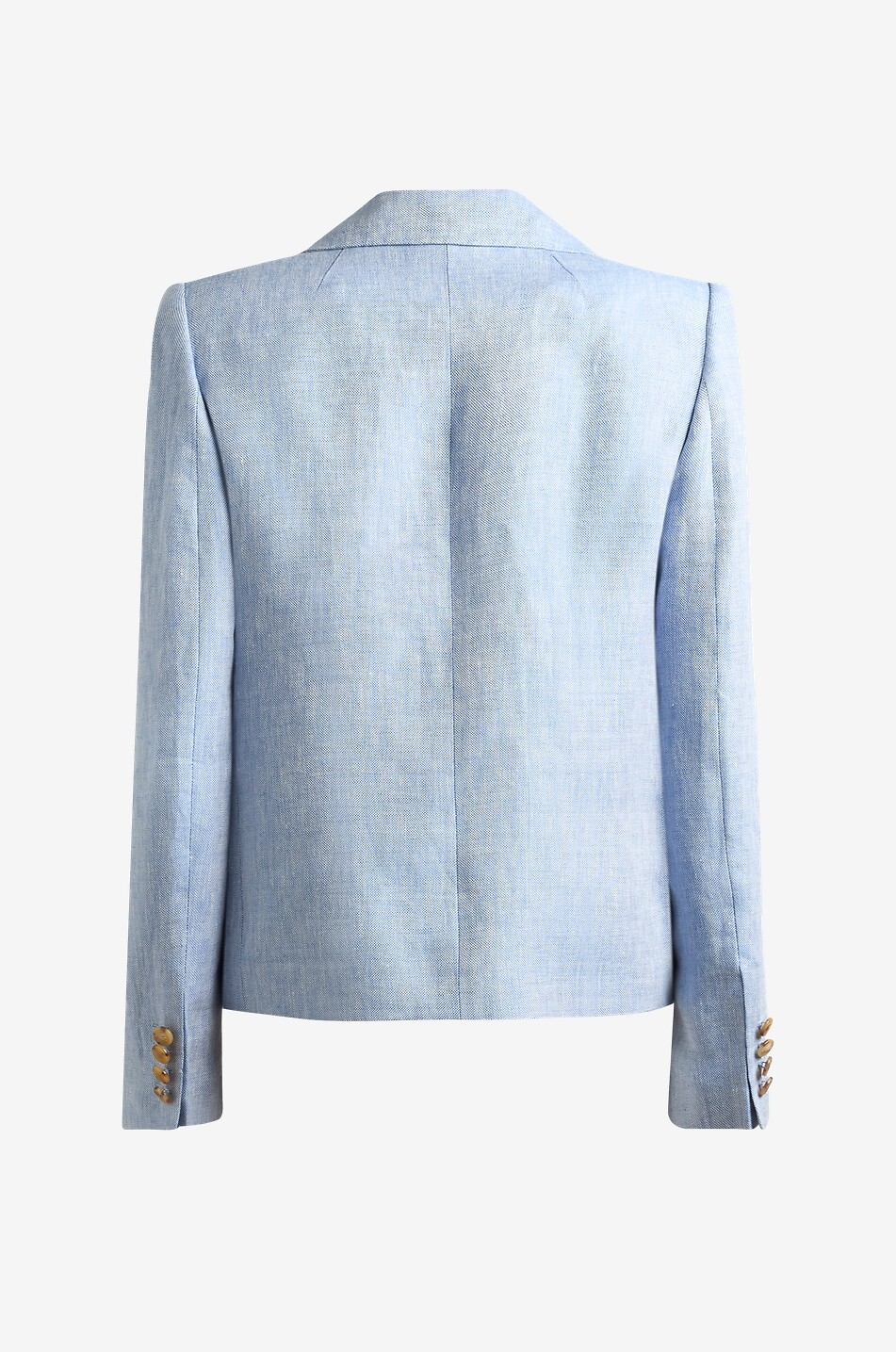 ETRO Single-breasted linen blazer Women LIGHT BLUE 2