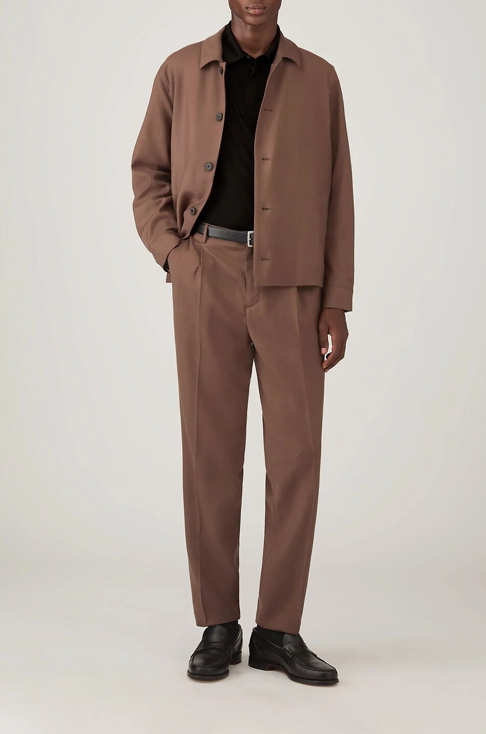 SUNSPEL Long-sleeve wool jersey polo shirt Men BLACK 3