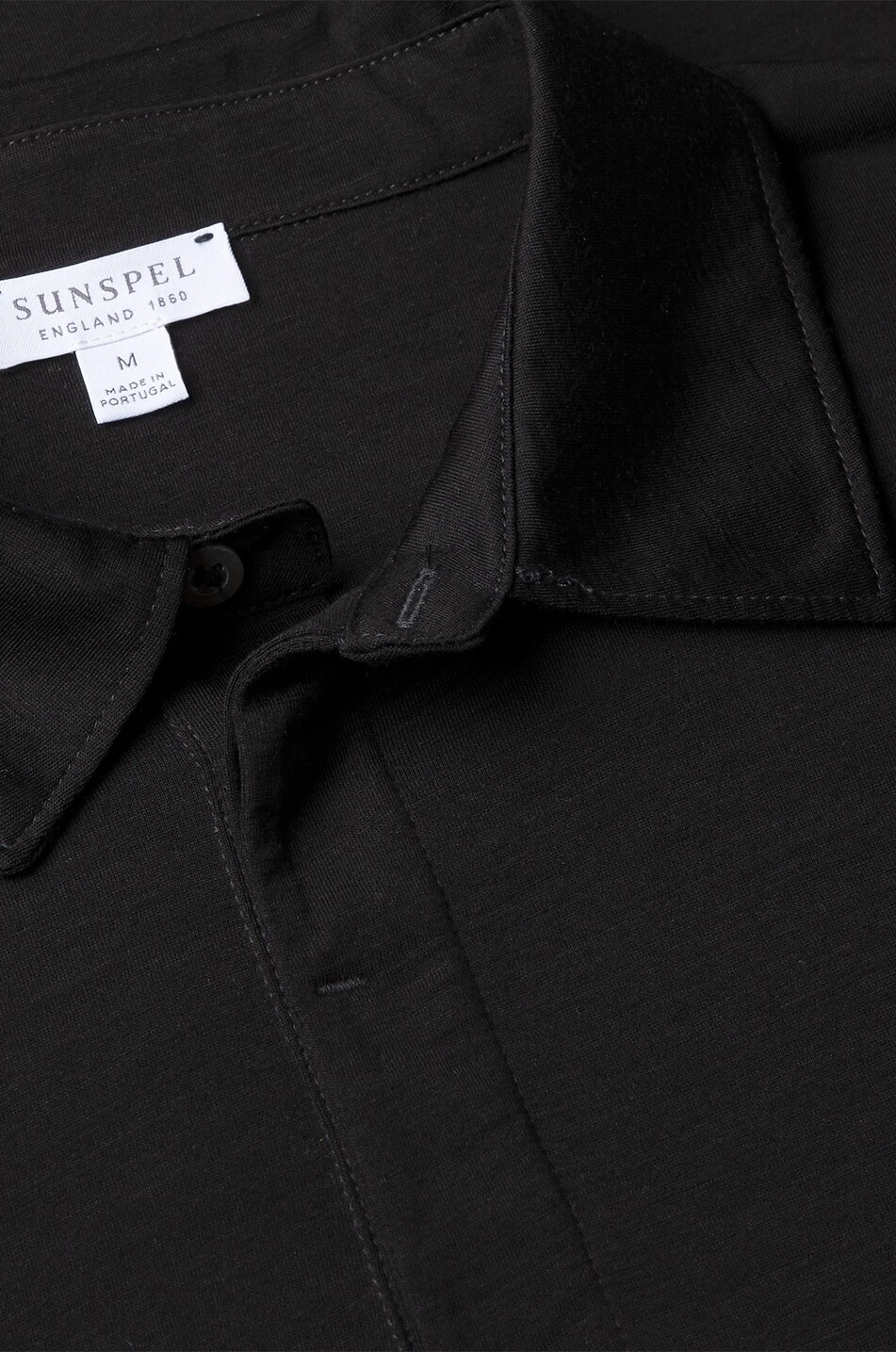 SUNSPEL Long-sleeve wool jersey polo shirt Men BLACK 2