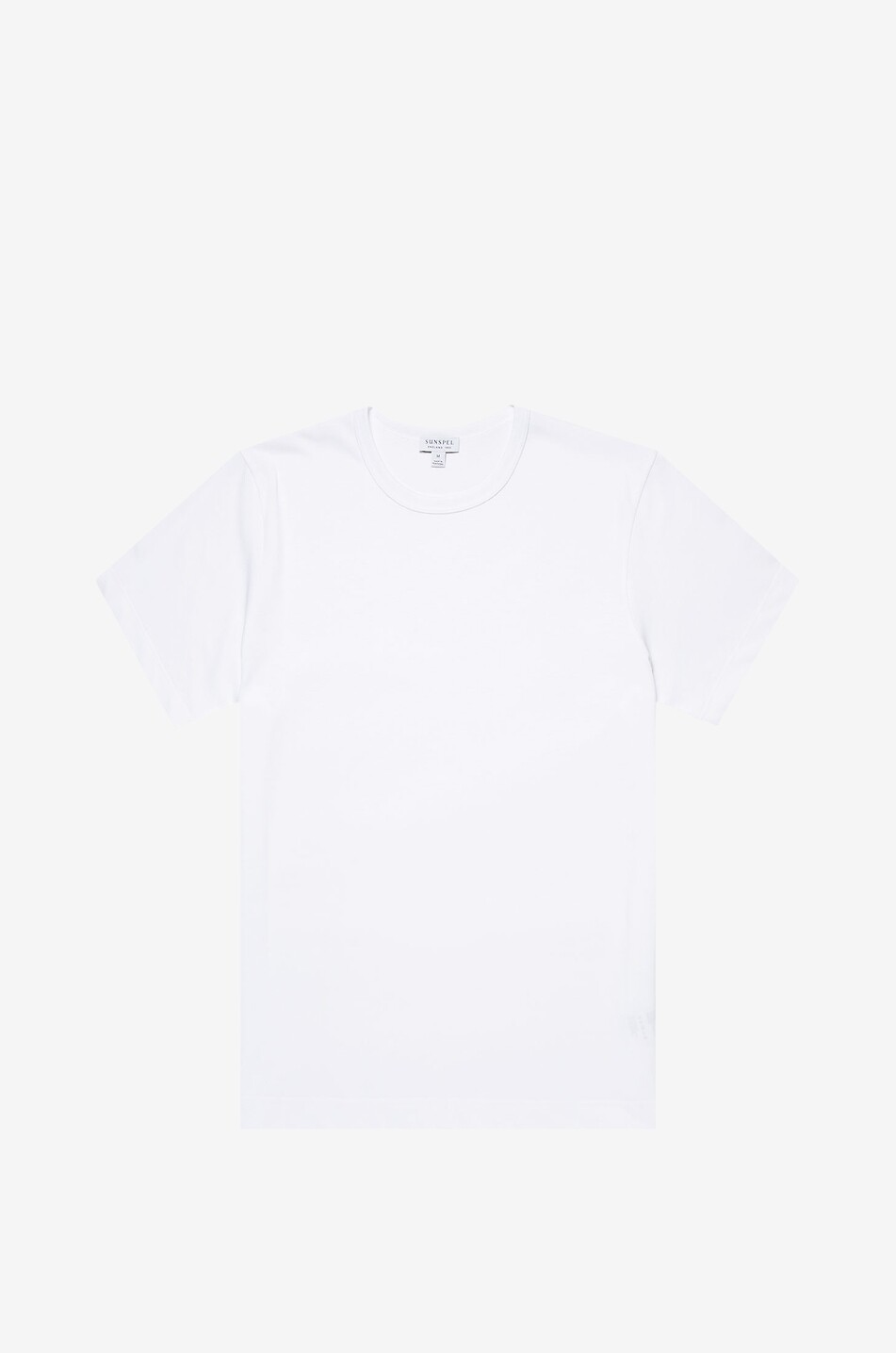 SUNSPEL Round neck Supima cotton jersey T-shirt Men WHITE 1
