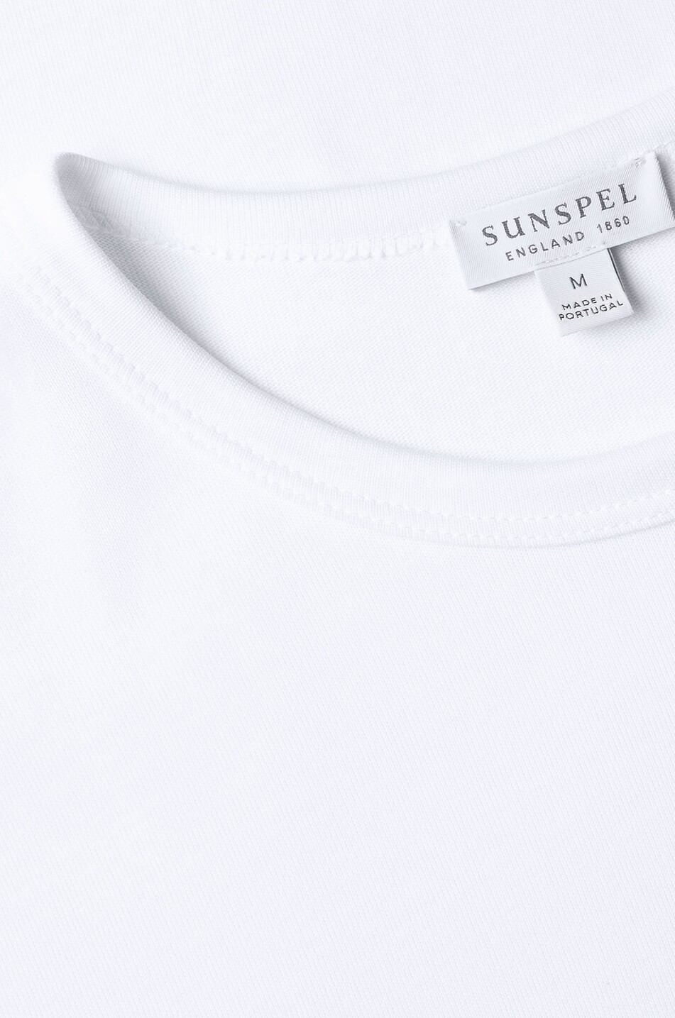 SUNSPEL Round neck Supima cotton jersey T-shirt Men WHITE 2