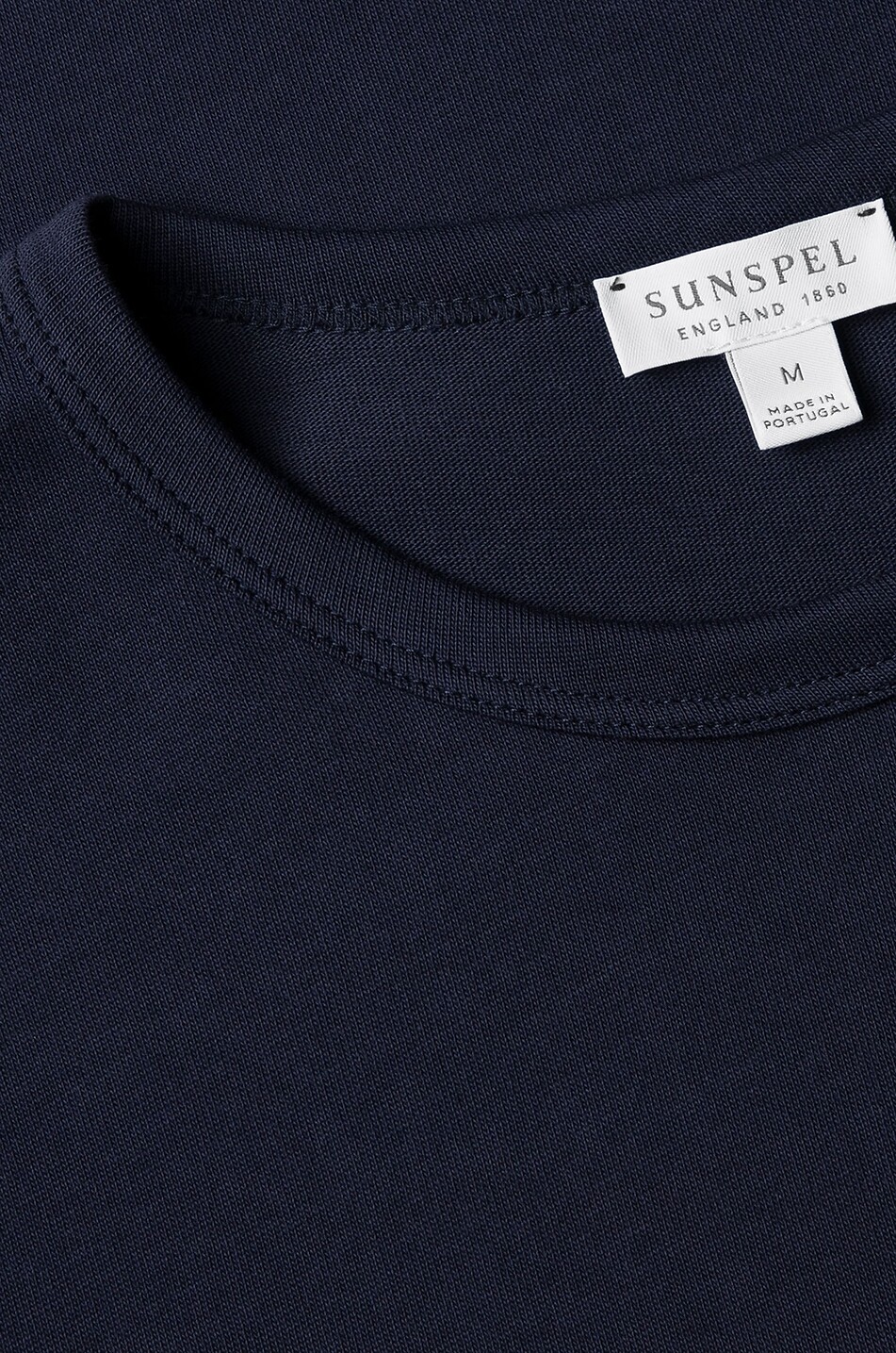 SUNSPEL Round neck Supima cotton jersey T-shirt Men DARK BLUE 2