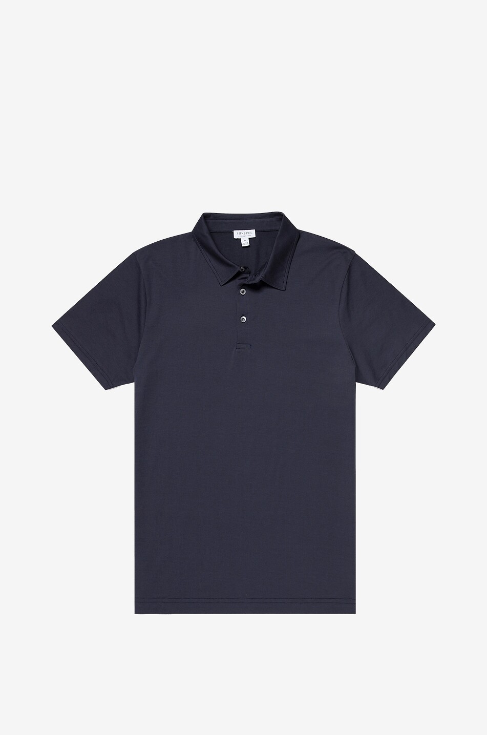 Short-sleeved cotton jersey polo shirt