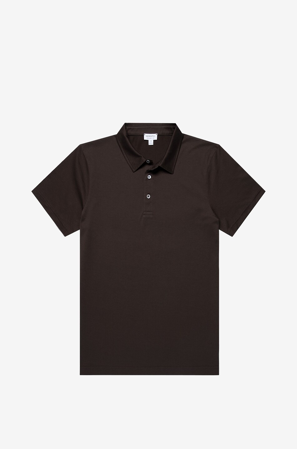SUNSPEL Short-sleeved cotton jersey polo shirt Men DARK BROWN 1