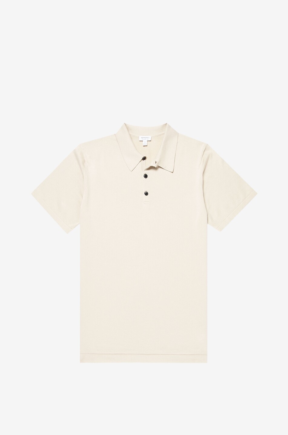 Short-sleeved polo shirt in Sea Island cotton