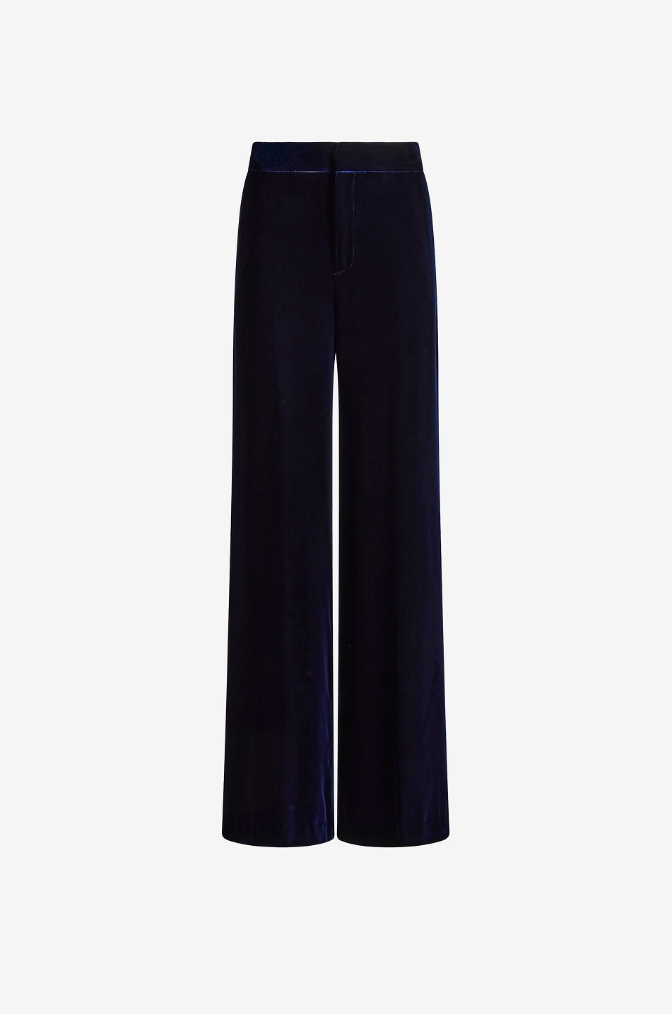 ETRO High-rise wide-leg trousers in fluid velvet Women PURPLE 1