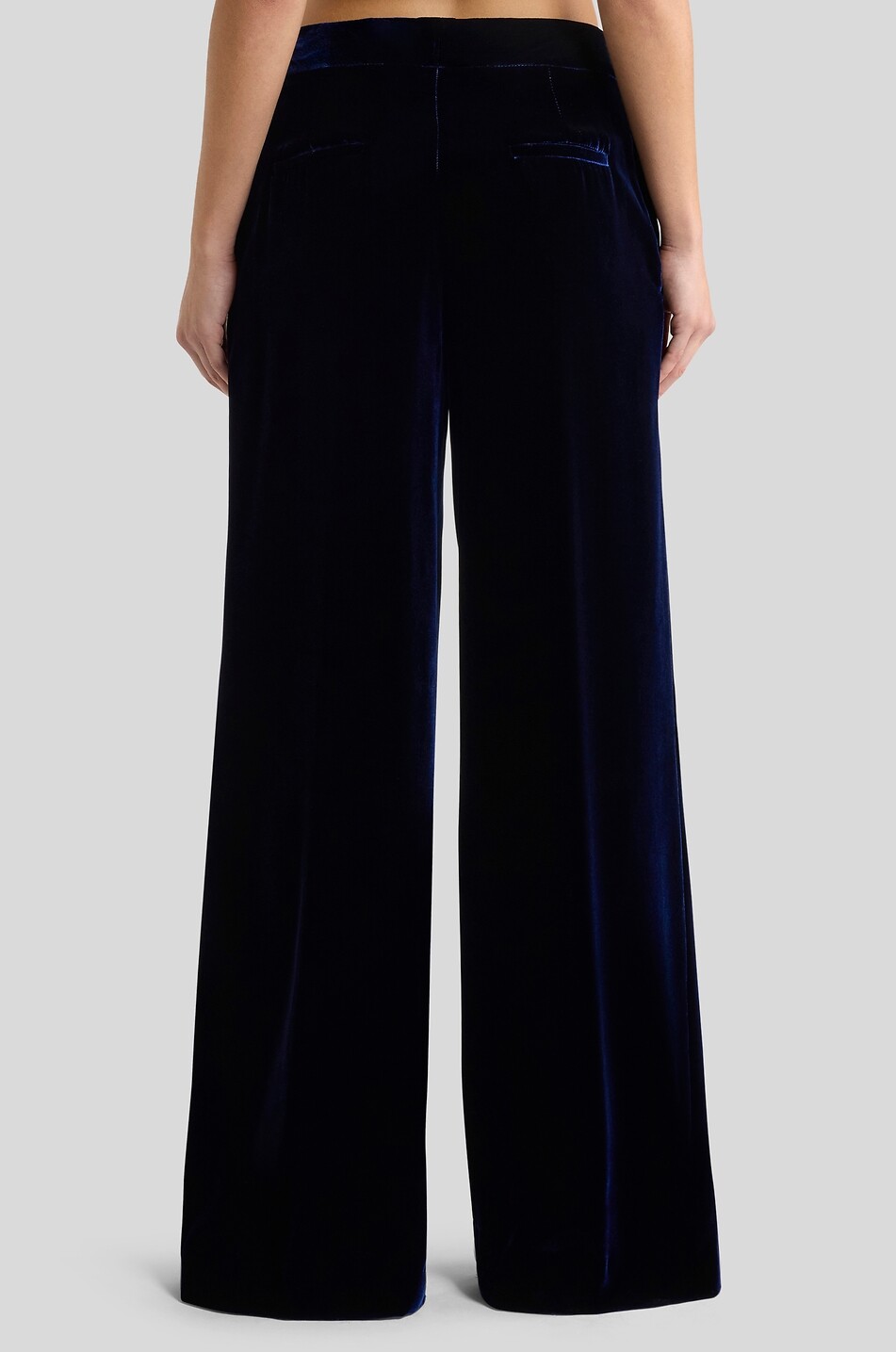 ETRO High-rise wide-leg trousers in fluid velvet Women PURPLE 3