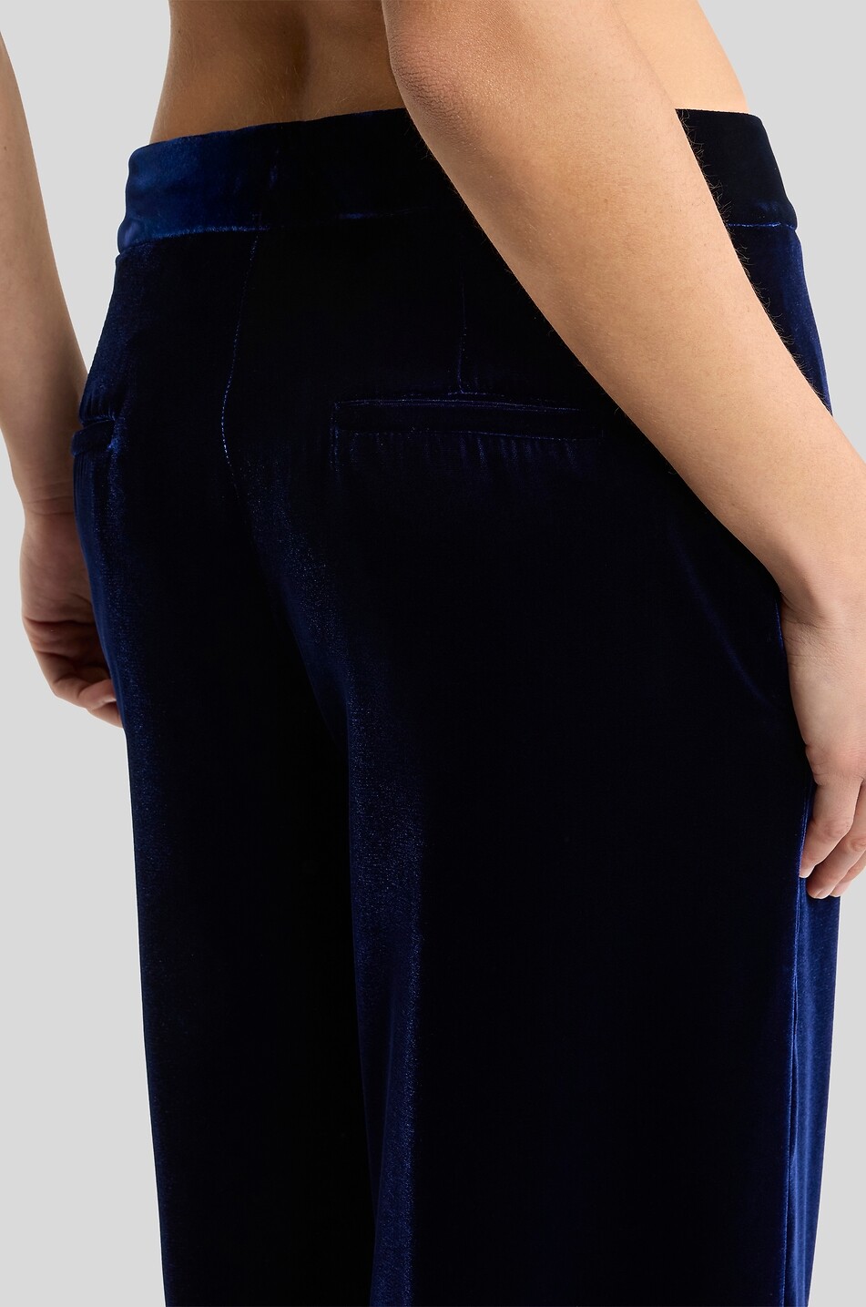 ETRO High-rise wide-leg trousers in fluid velvet Women PURPLE 4