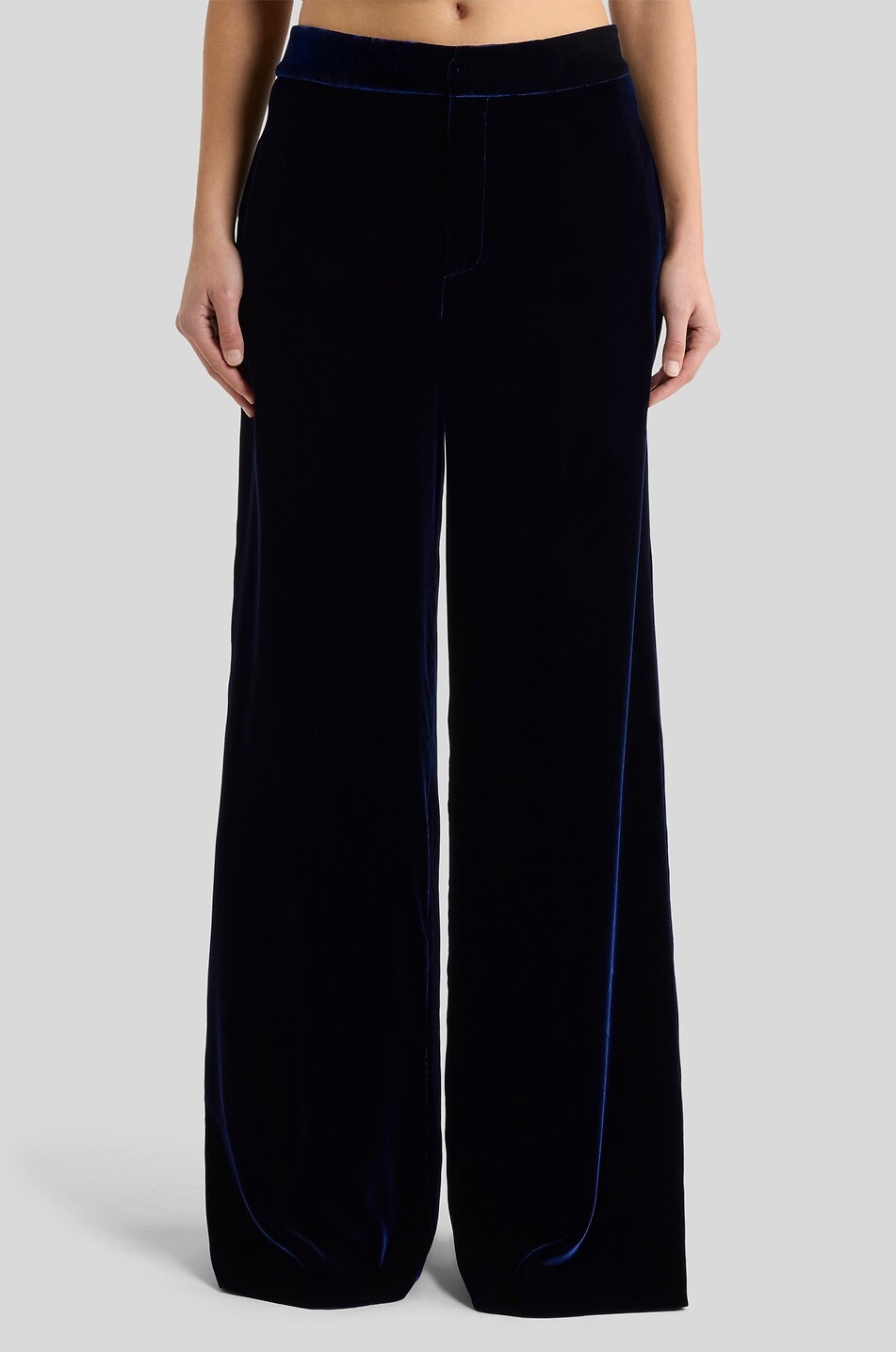 ETRO High-rise wide-leg trousers in fluid velvet Women PURPLE 5