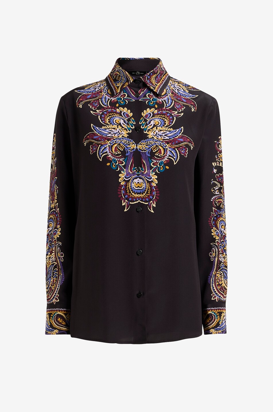 ETRO Paisley Placée print fluid silk shirt Women MULTI COLOURED 1