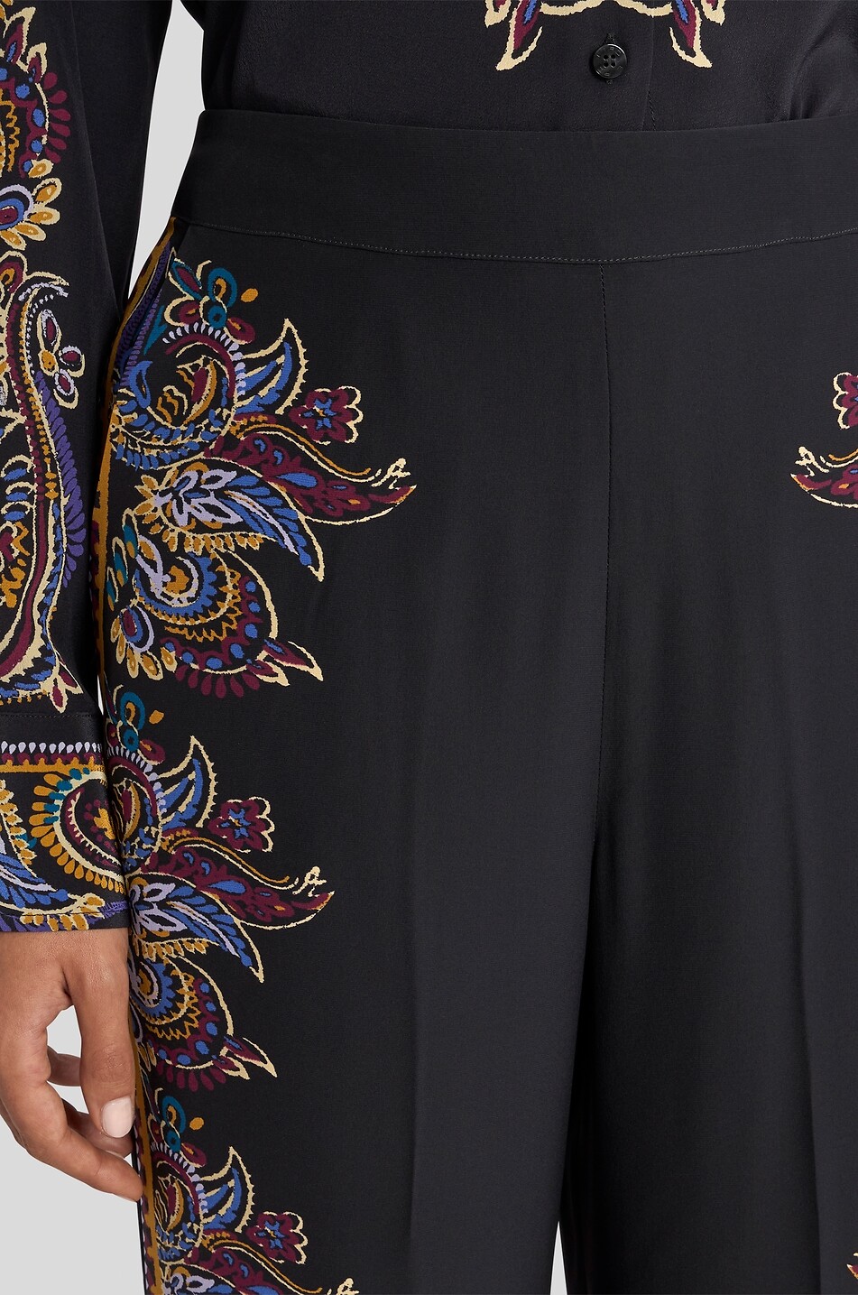 ETRO Paisley Placée printed silk palazzo trousers Women MULTI COLOURED 5