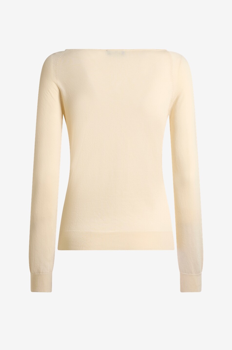 ETRO Pull fin à col V en coton motif Paisley Femme BEIGE 2
