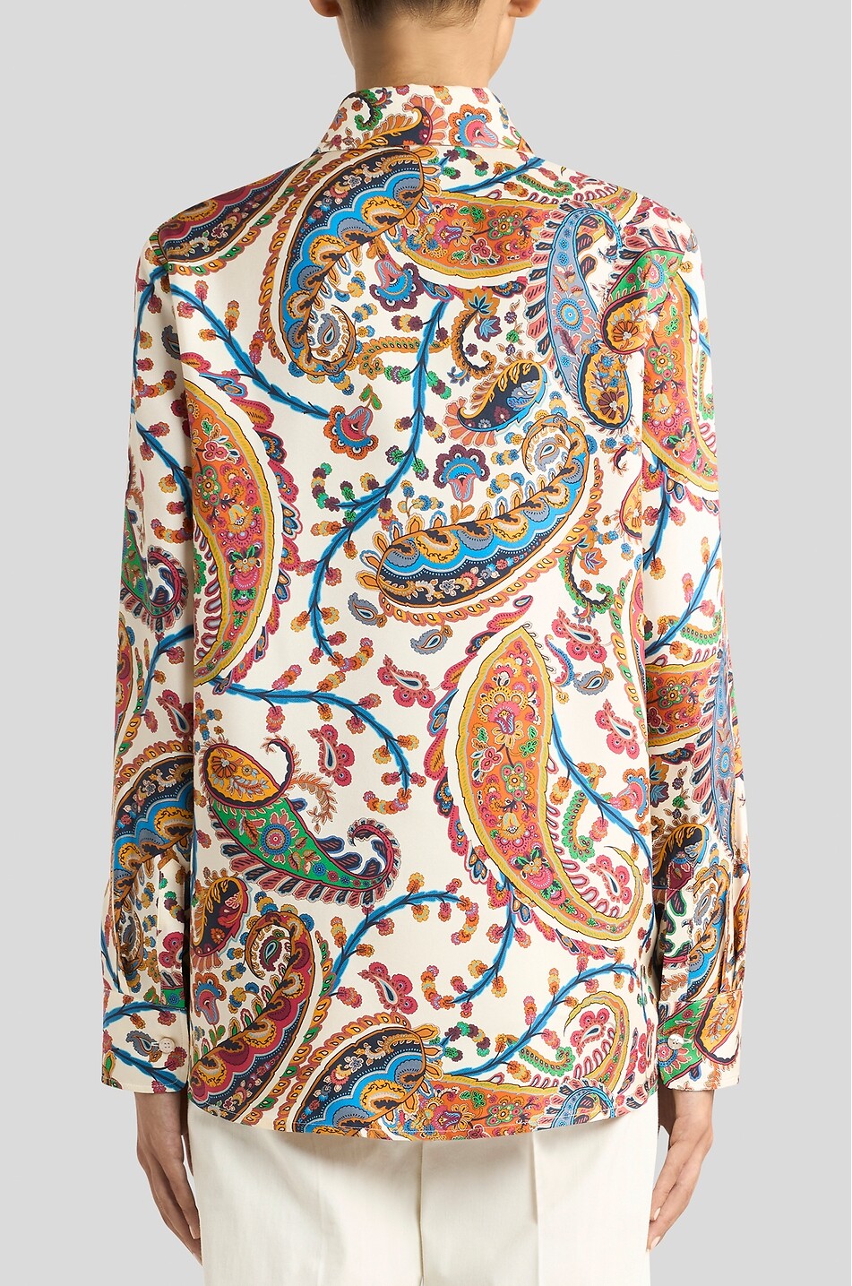 ETRO Paisley-printed straight silk shirt Women MULTI COLOURED 5