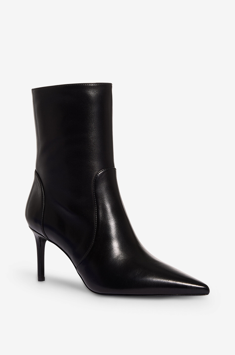 STUART WEITZMAN Glattleder-Stiefeletten mit Pfennigabsatz Stuart Power Zip 75 Damen SCHWARZ 1