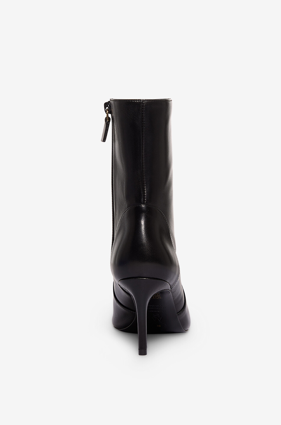 STUART WEITZMAN Glattleder-Stiefeletten mit Pfennigabsatz Stuart Power Zip 75 Damen SCHWARZ 4