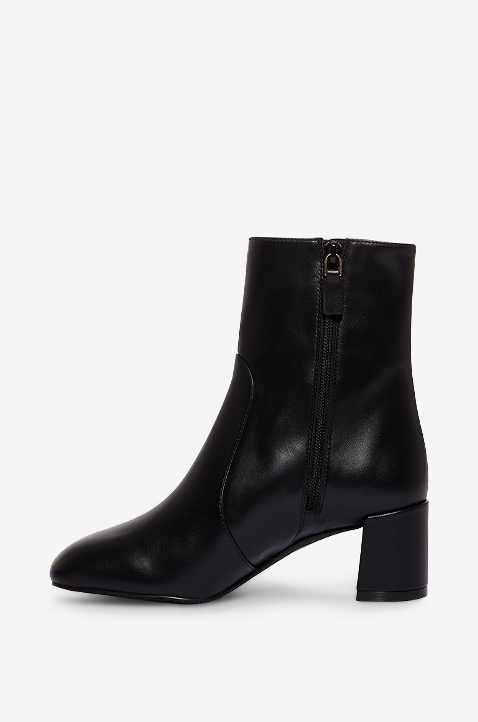 STUART WEITZMAN Glattleder-Stiefeletten mit Blockabsatz Maeve 50 Damen SCHWARZ 4