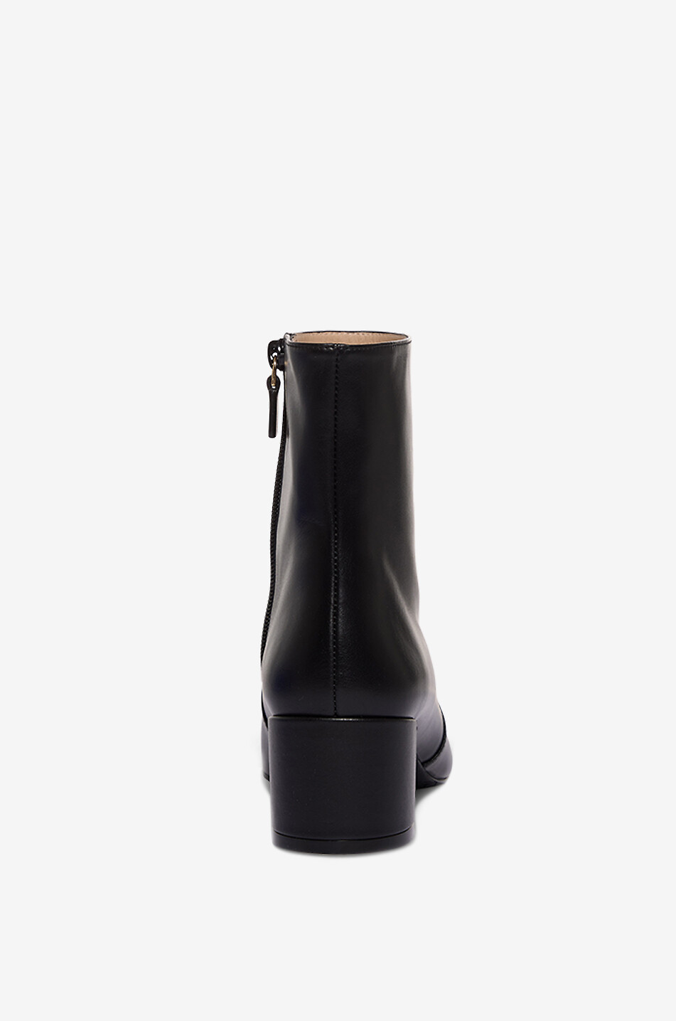 STUART WEITZMAN Glattleder-Stiefeletten mit Blockabsatz Maeve 50 Damen SCHWARZ 3