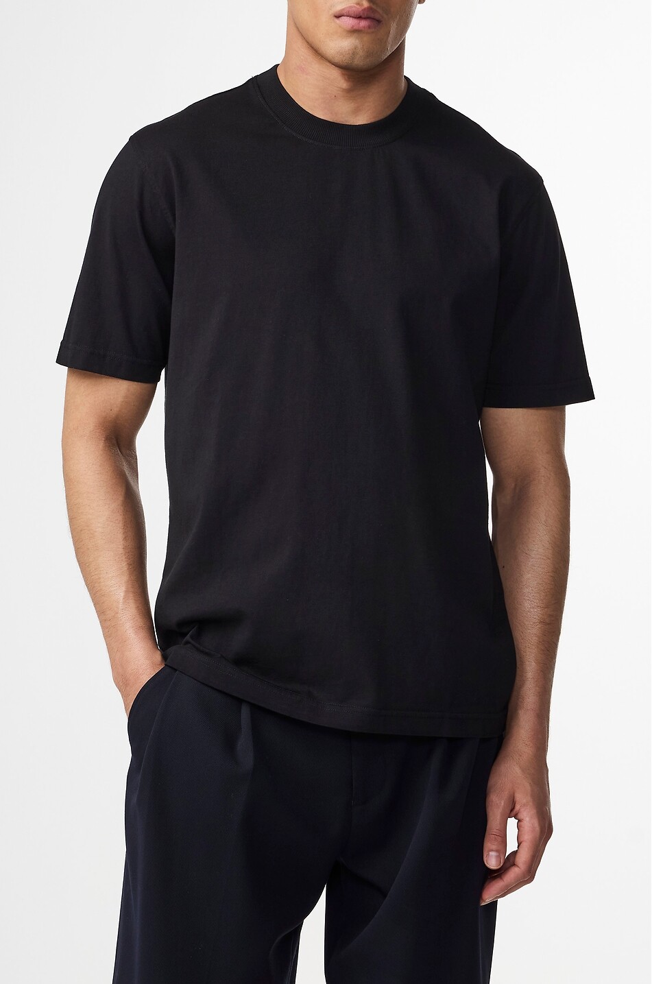 NN07 T-Shirt aus Pima-Baumwolle Adam Herren SCHWARZ 3