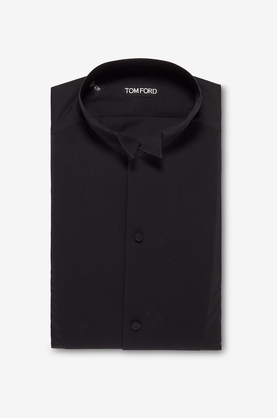 TOM FORD Chemise smoking à col cassé avec plastron Homme NOIR 1