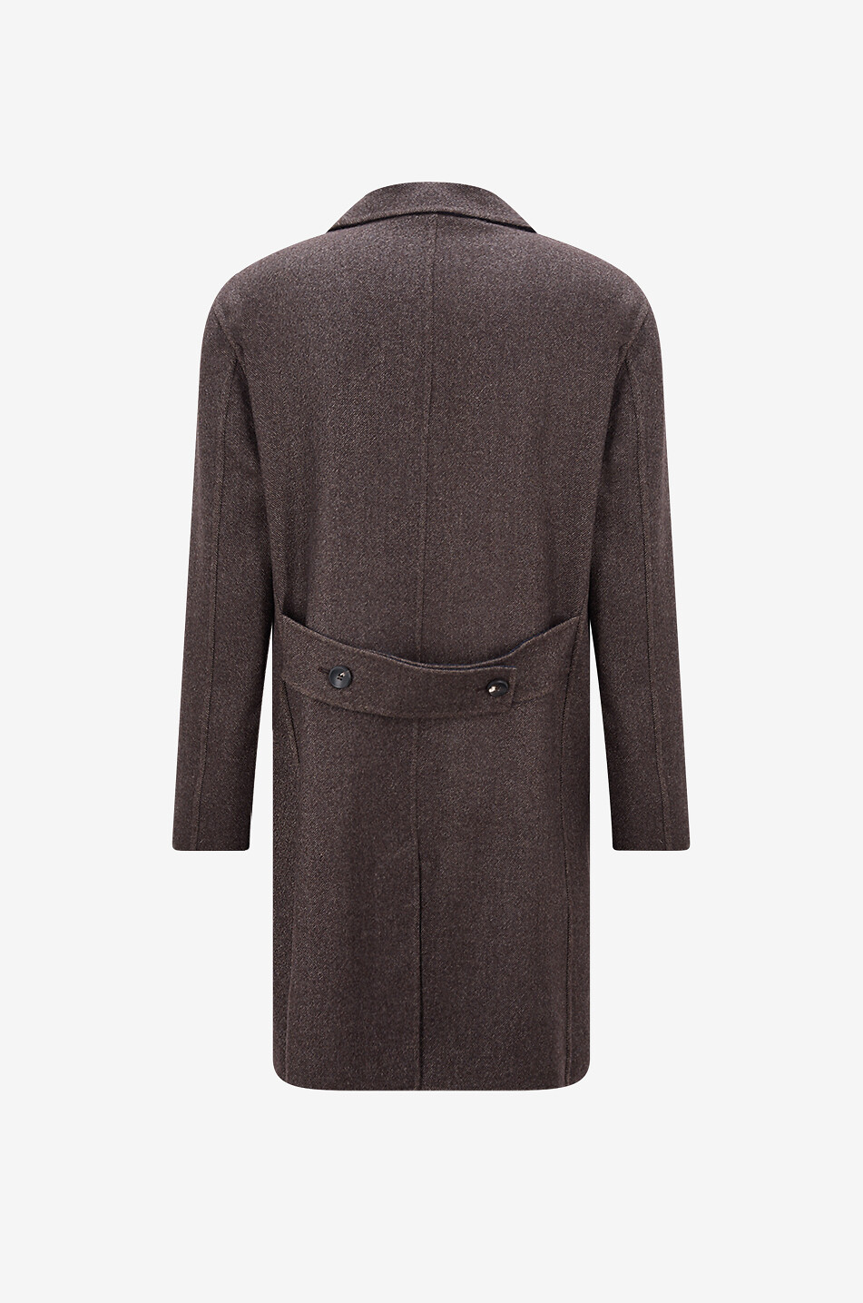 NINO GIAMPAOLO Double-breasted virgin wool coat Men DARK BROWN 2