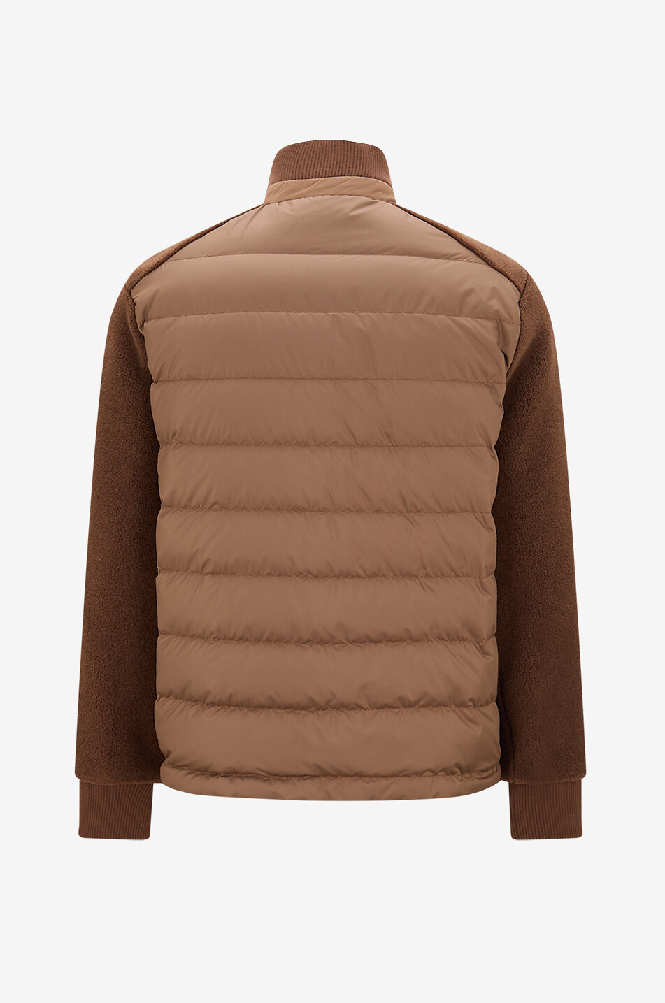 MONCLER Sweatjacke aus Teddy-Fleece mit Daunenteilen Herren BRAUN 2