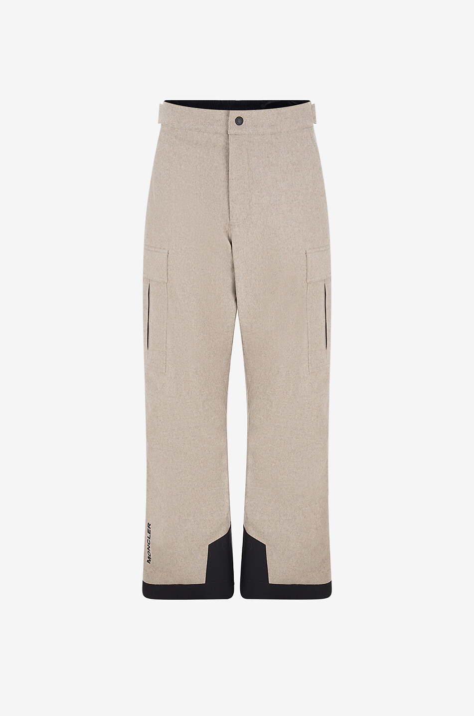 Water-repellent wool flannel ski trousers