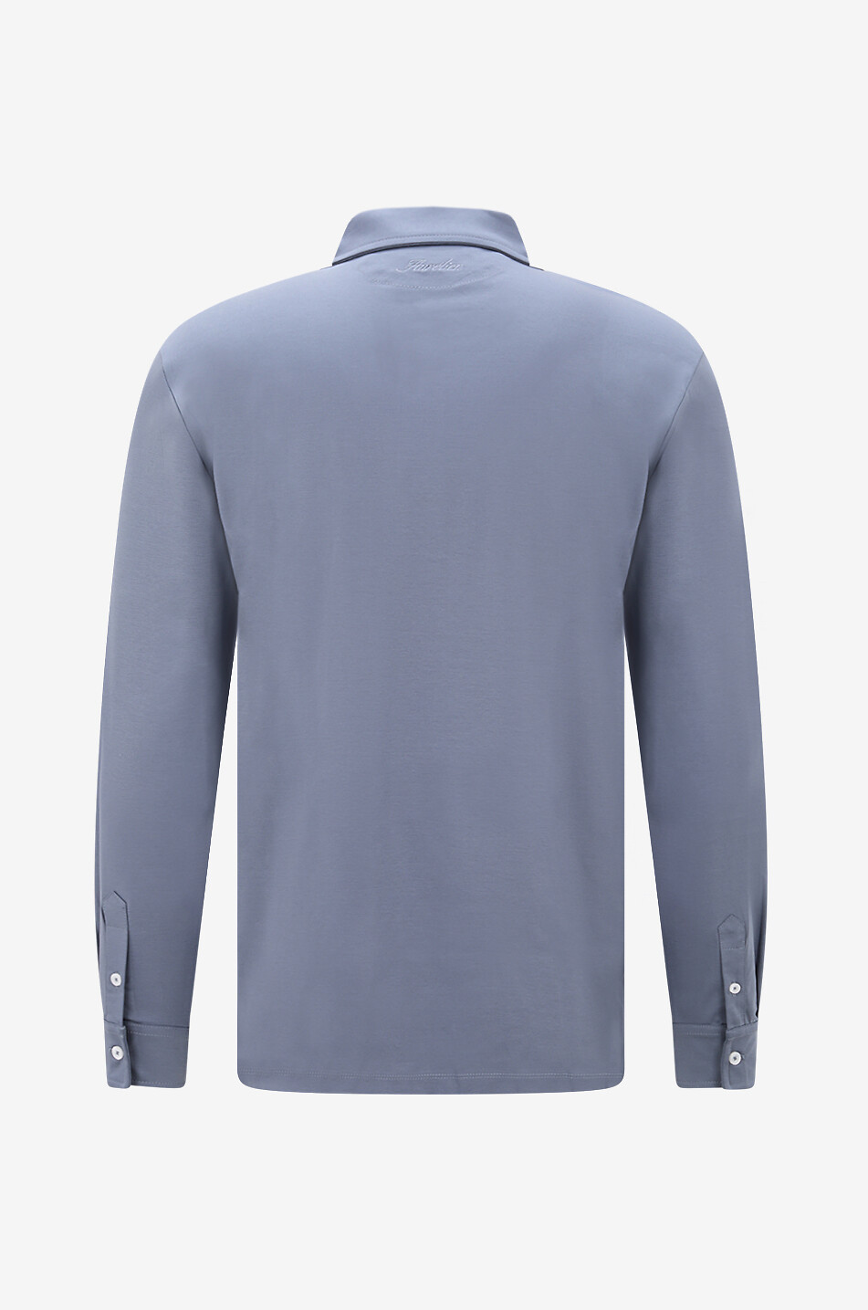 AURELIEN Langarm-Polohemd aus Baumwollpiqué Aur1 Herren BLAU 2