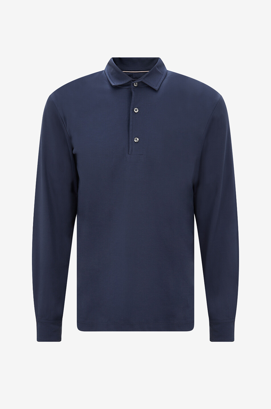 Langarm-Polohemd aus Baumwollpiqué Aur1