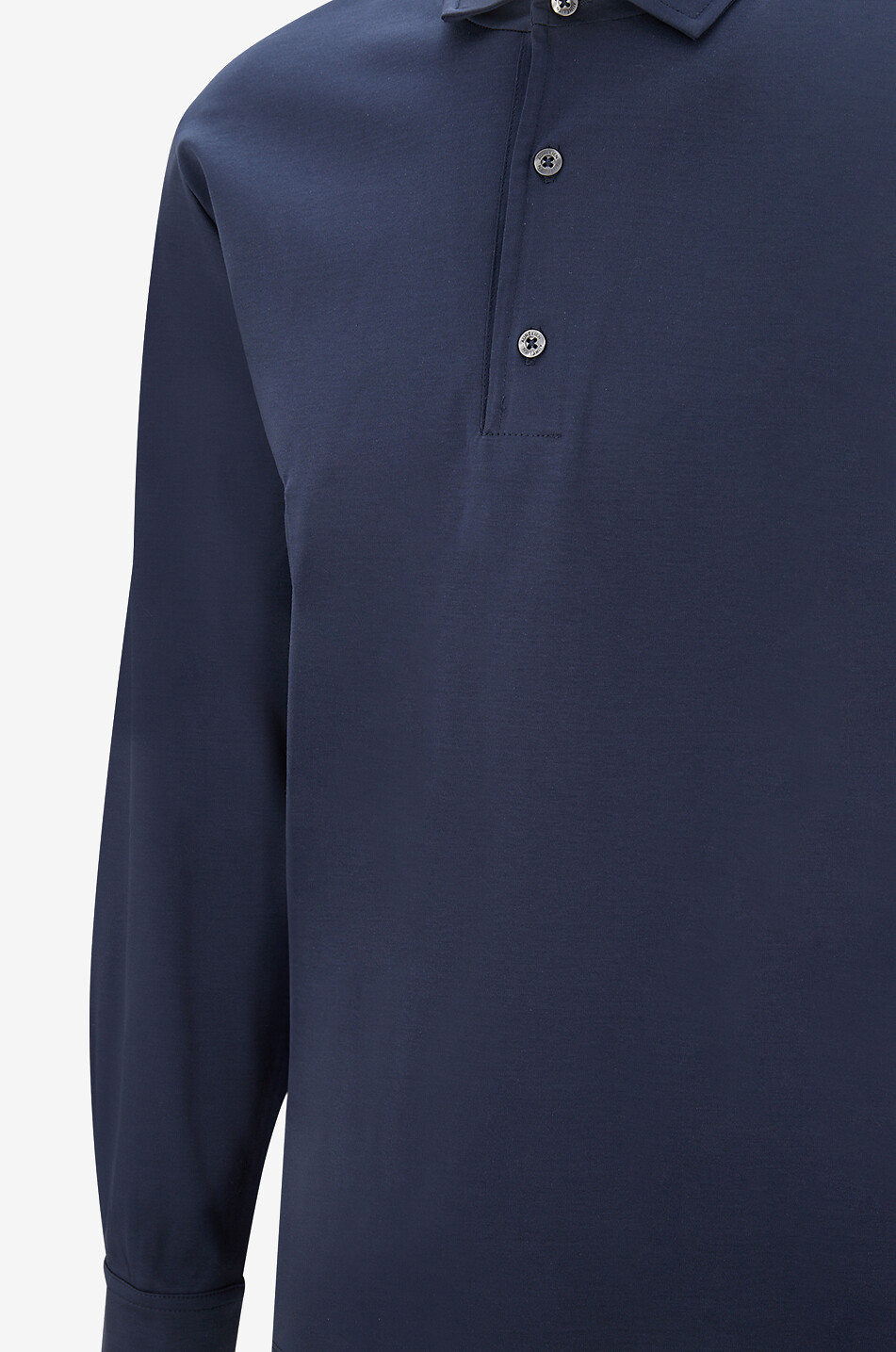 AURELIEN Langarm-Polohemd aus Baumwollpiqué Aur1 Herren DUNKELBLAU 3