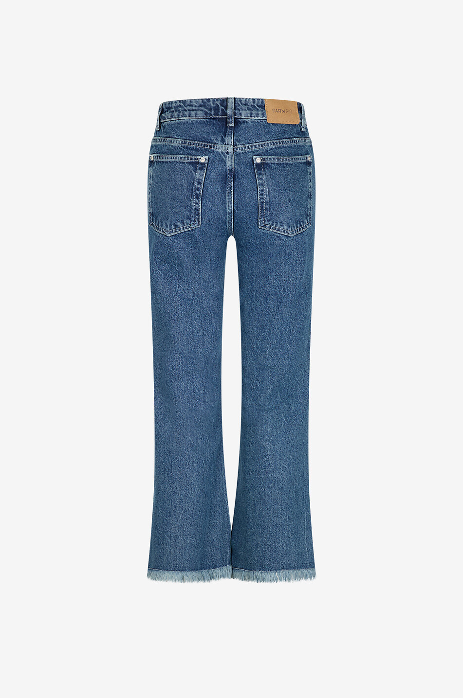 FARM RIO Cornely flared cropped embroidered jeans Women BLUE 2