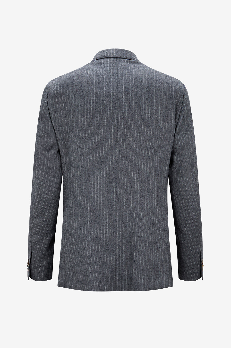 CARUSO Zweireihiger Nadelstreifen-Anzug aus Wolle Herren MITTELGRAU 2