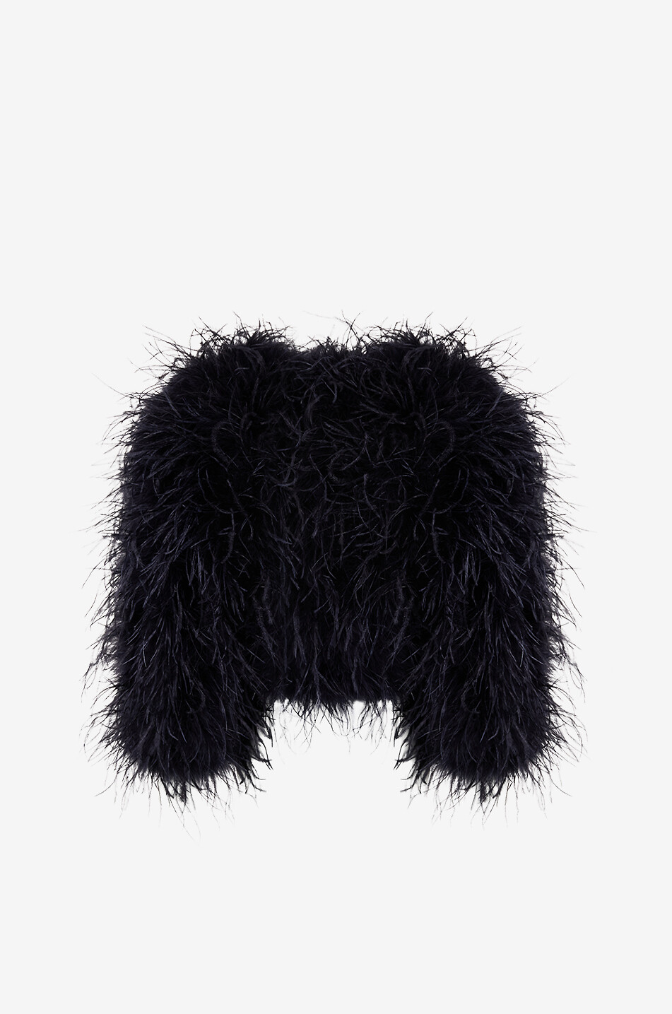 HEMISPHERE Flauschiger Bolero aus Straussenfedern Damen DUNKELBLAU 2