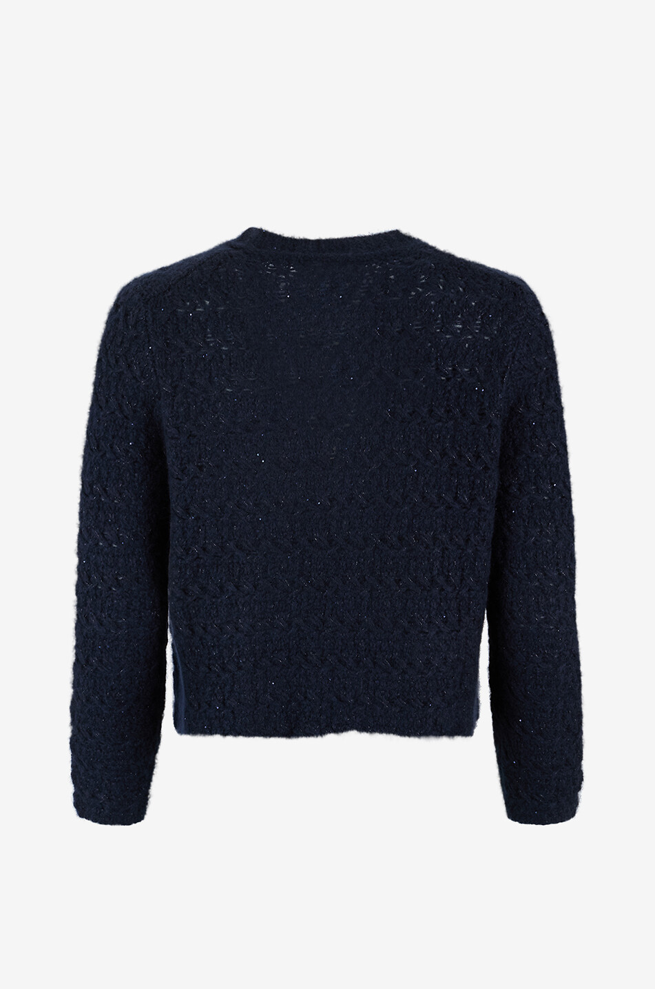 HEMISPHERE Cashmere and silk openwork V-neck cardigan Women DARK BLUE 2