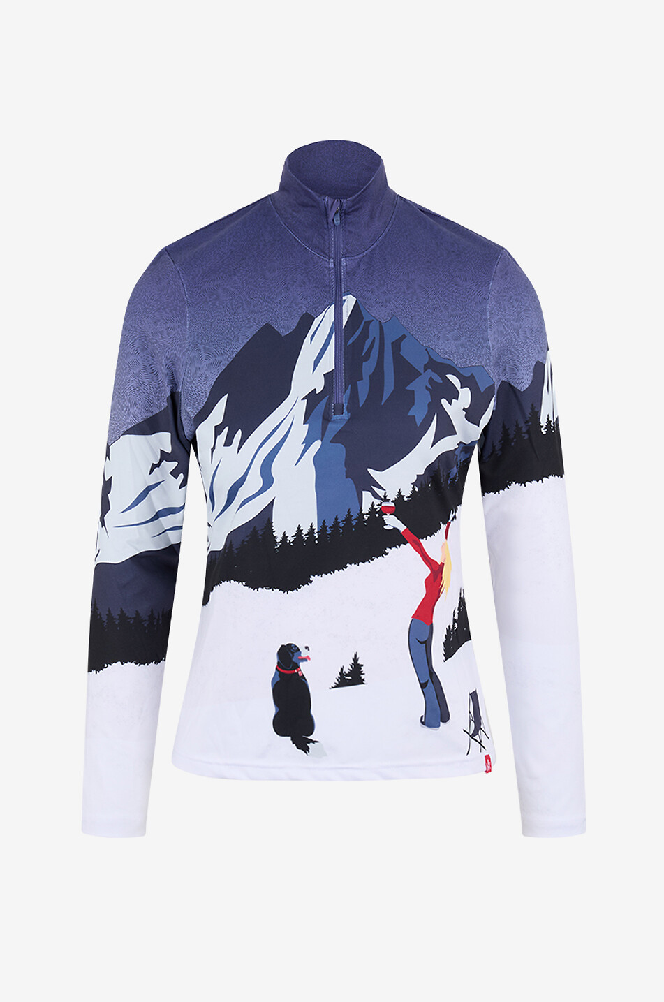 KRIMSON KLOVER Powder Hound half-zip ski first layer Women BLUE 1