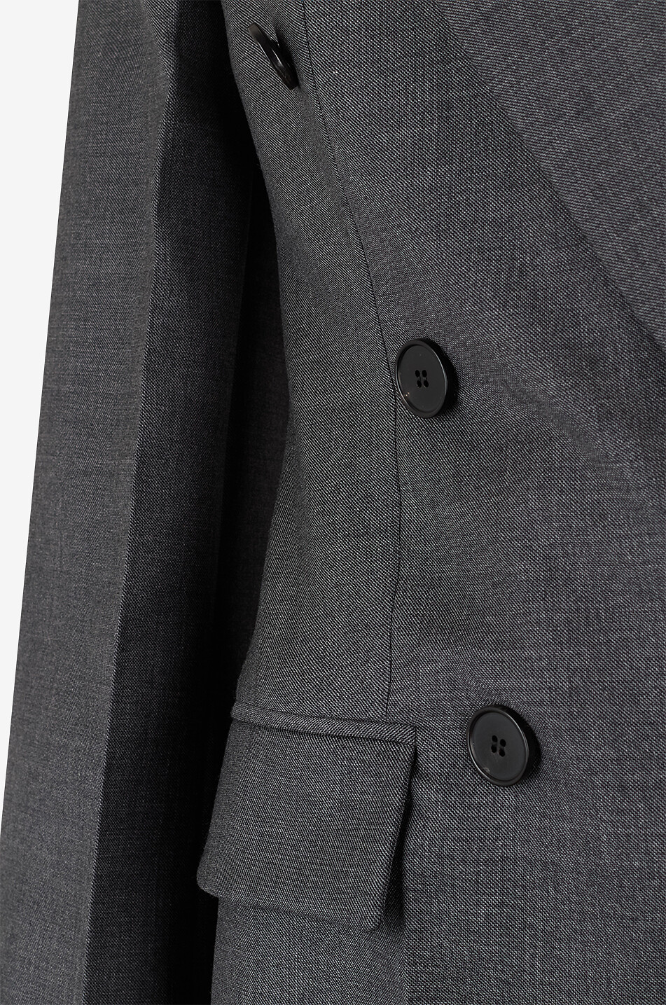 GIVENCHY Double-breasted fitted wool blazer Women GREY 3