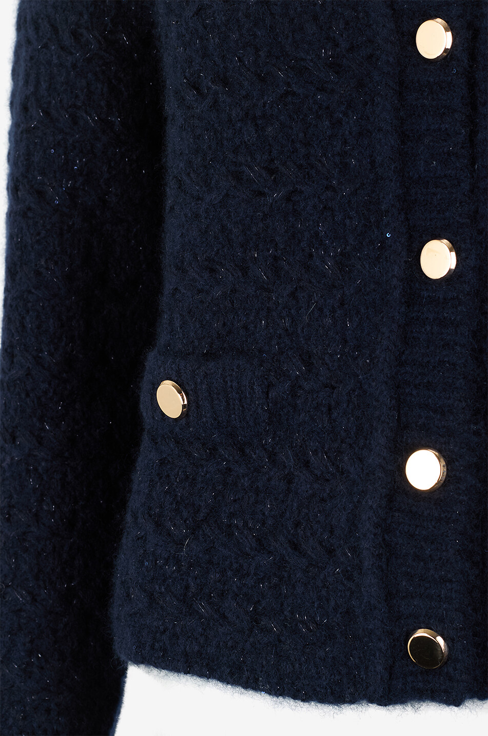 HEMISPHERE Cashmere and silk openwork V-neck cardigan Women DARK BLUE 3