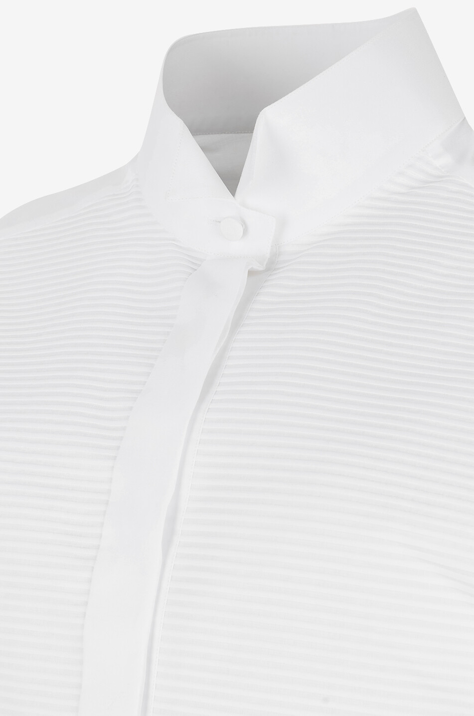 TOM FORD Chemise droite à plastron nervuré en popeline Femme BLANC 3