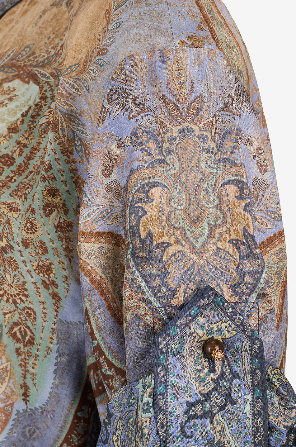 ZIMMERMANN Wanderlust paisley-printed silk short-sleeve shirt Women BLUE 3